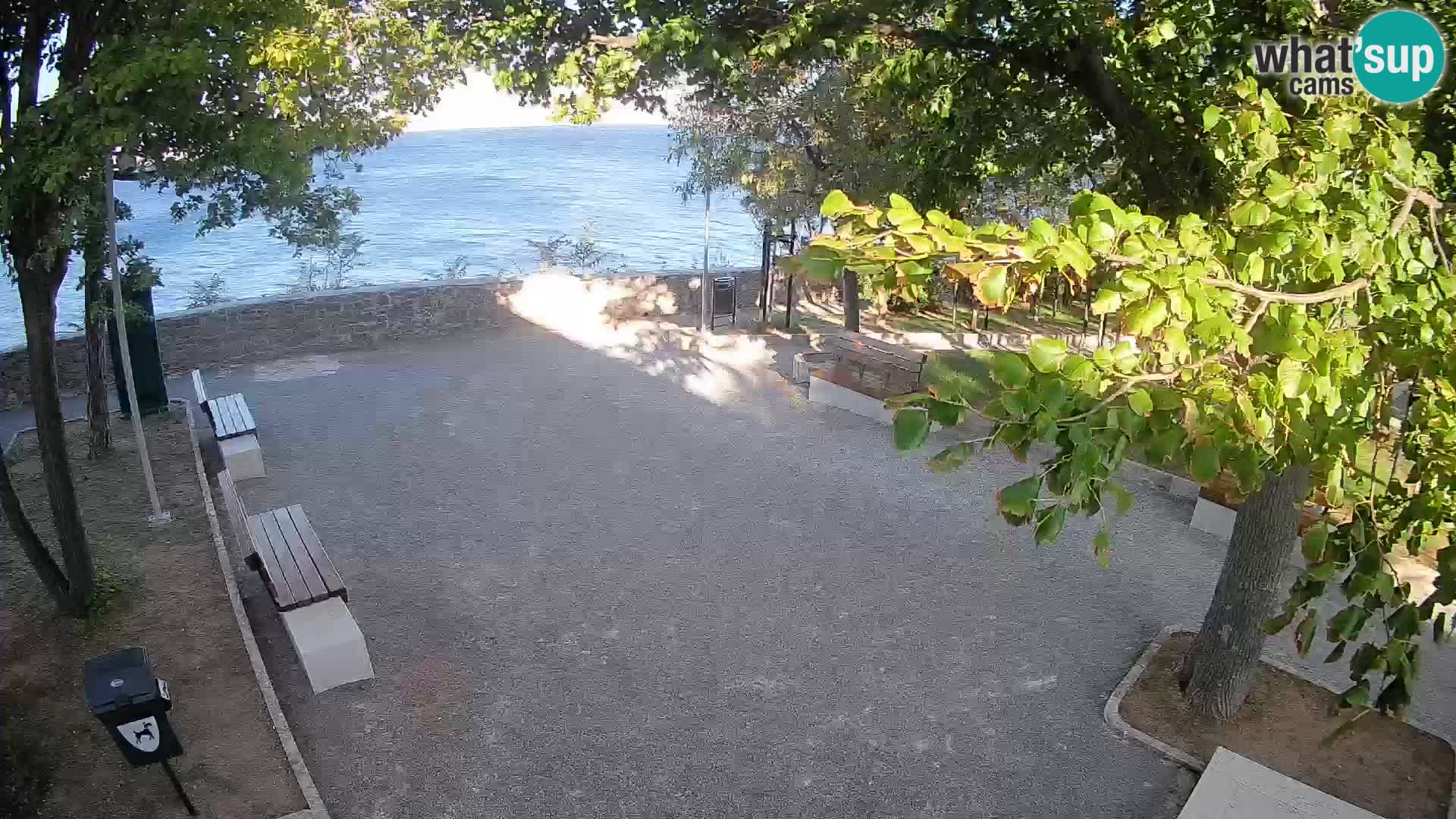Senj Live Webcam – Schriftstellerpark und Velebit-Kanal