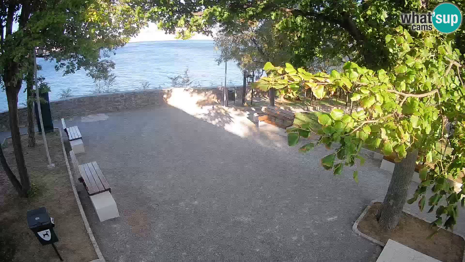 Senj Live Webcam – Schriftstellerpark und Velebit-Kanal