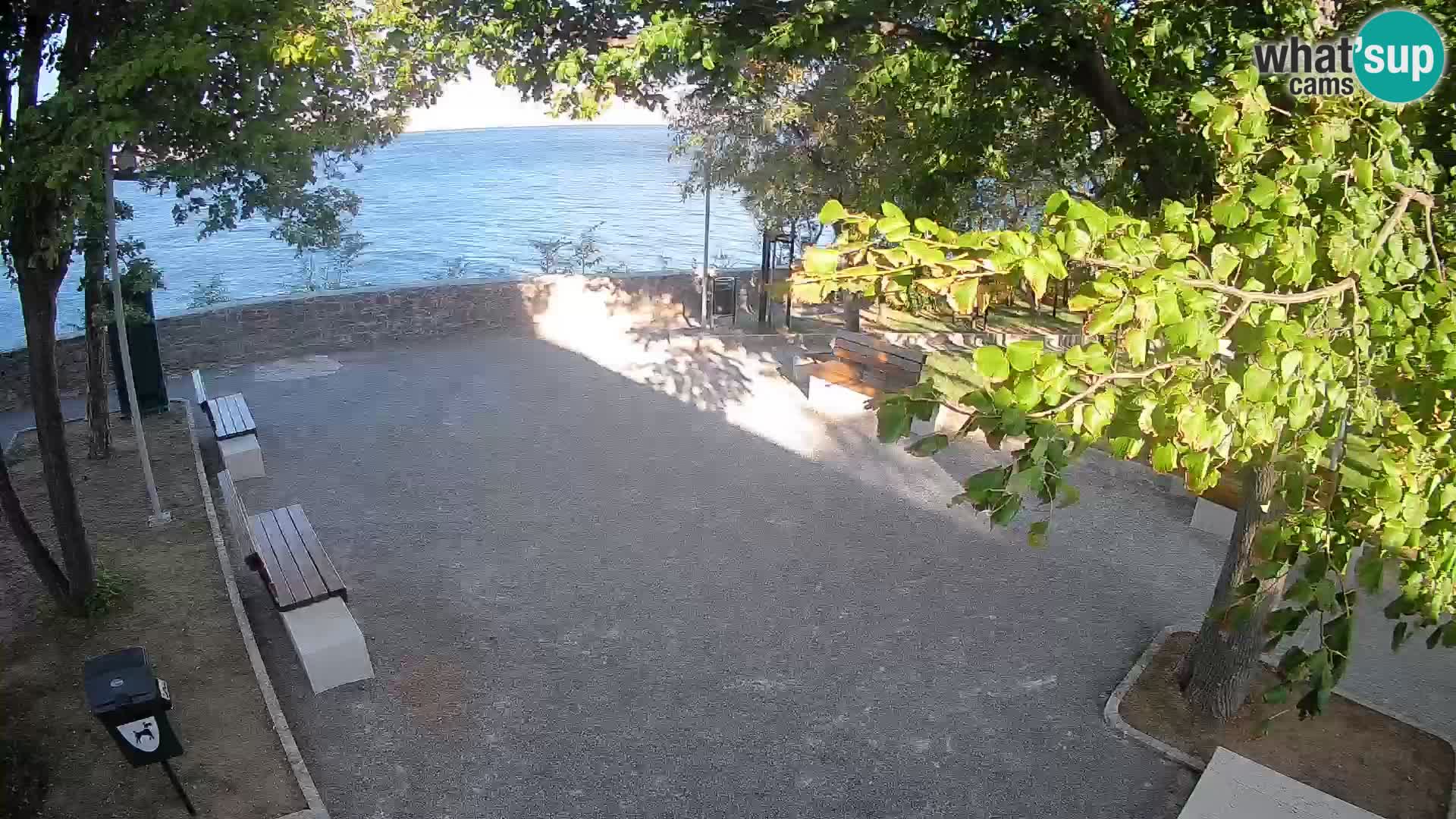 Senj Live Webcam – Schriftstellerpark und Velebit-Kanal