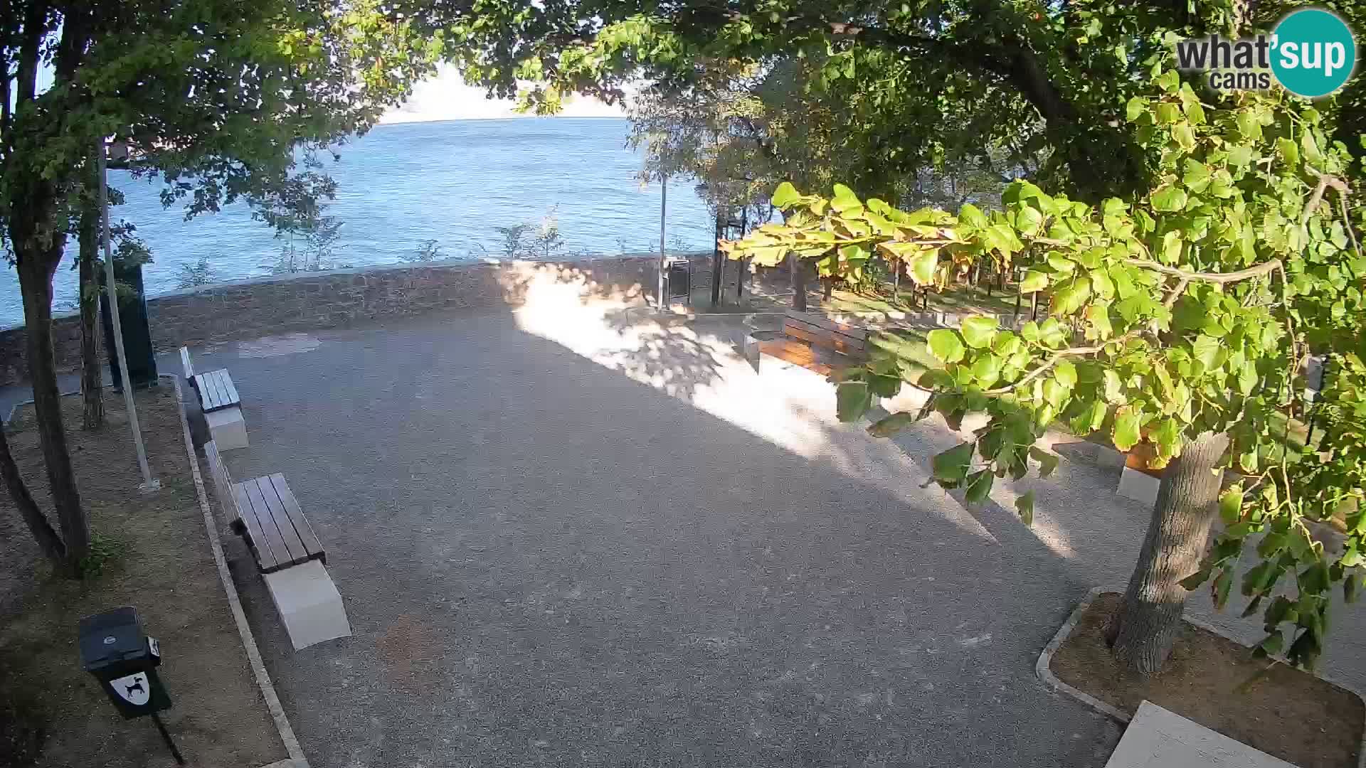 Senj Live Webcam – Schriftstellerpark und Velebit-Kanal