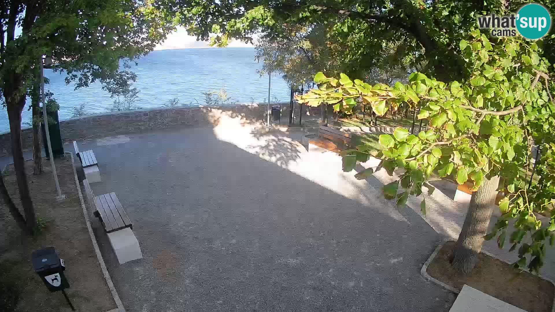 Senj Live Webcam – Schriftstellerpark und Velebit-Kanal