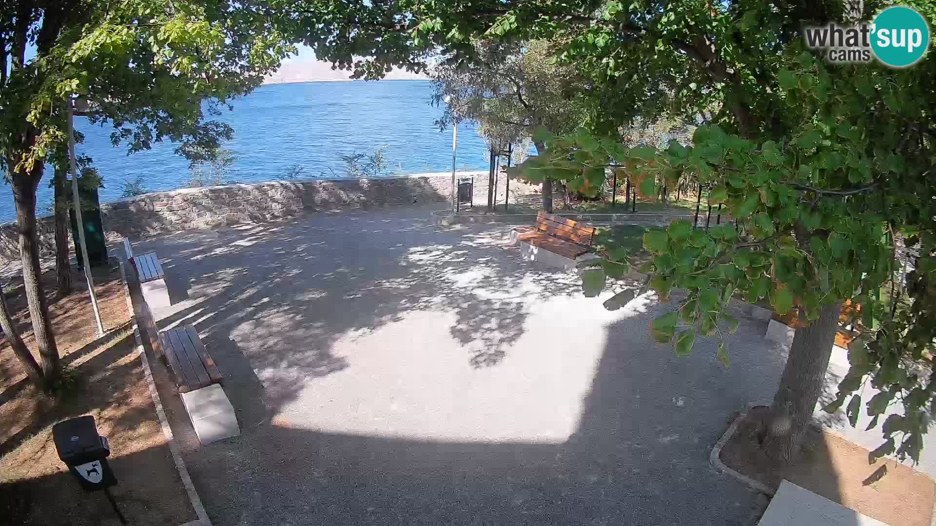 Senj Live Cam – Writers’ Park and the Velebit Channel