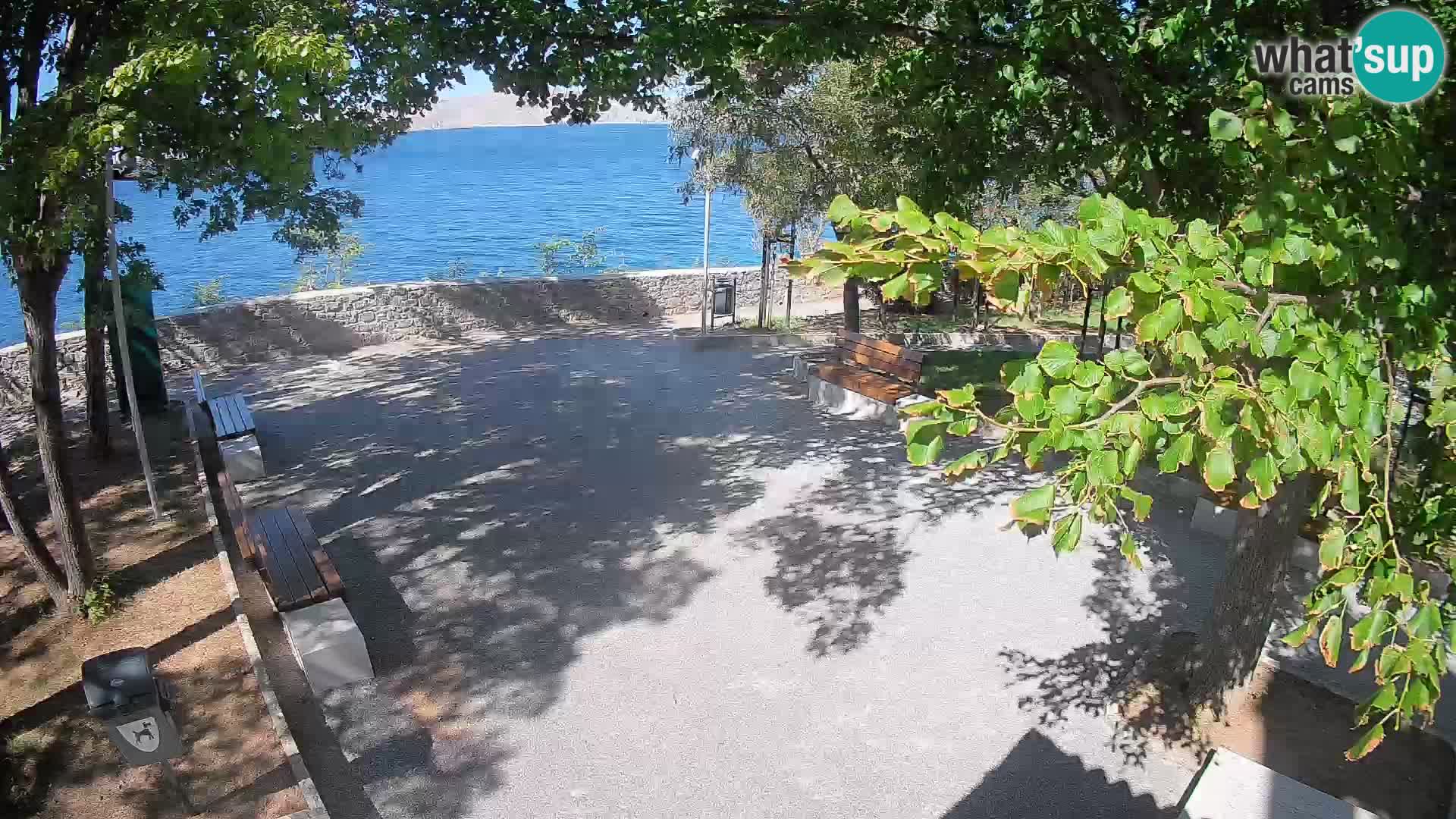 Senj Live Webcam – Schriftstellerpark und Velebit-Kanal