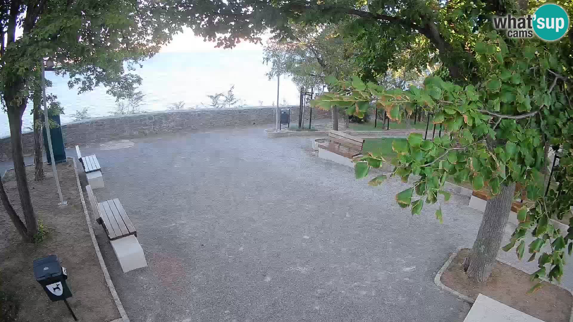 Senj Live Webcam – Schriftstellerpark und Velebit-Kanal