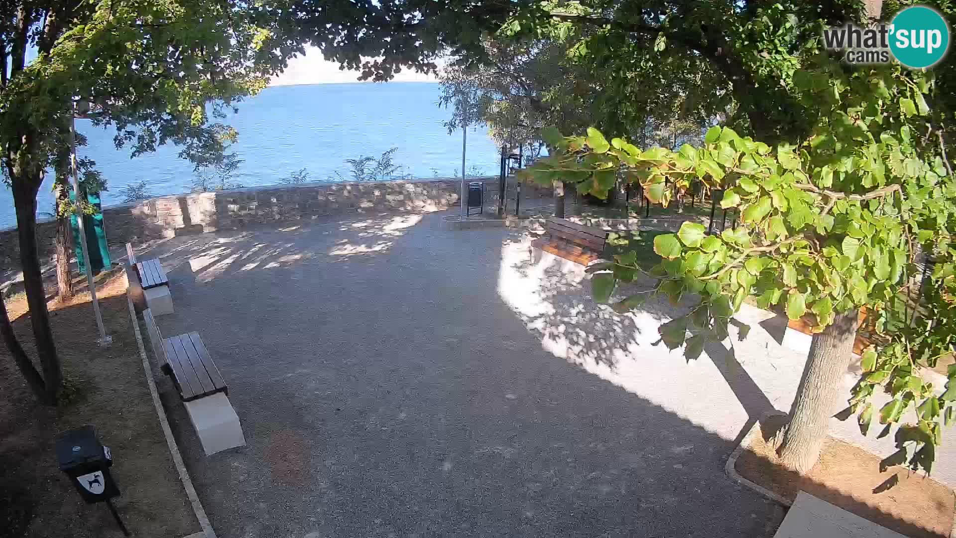 Senj Live Webcam – Schriftstellerpark und Velebit-Kanal