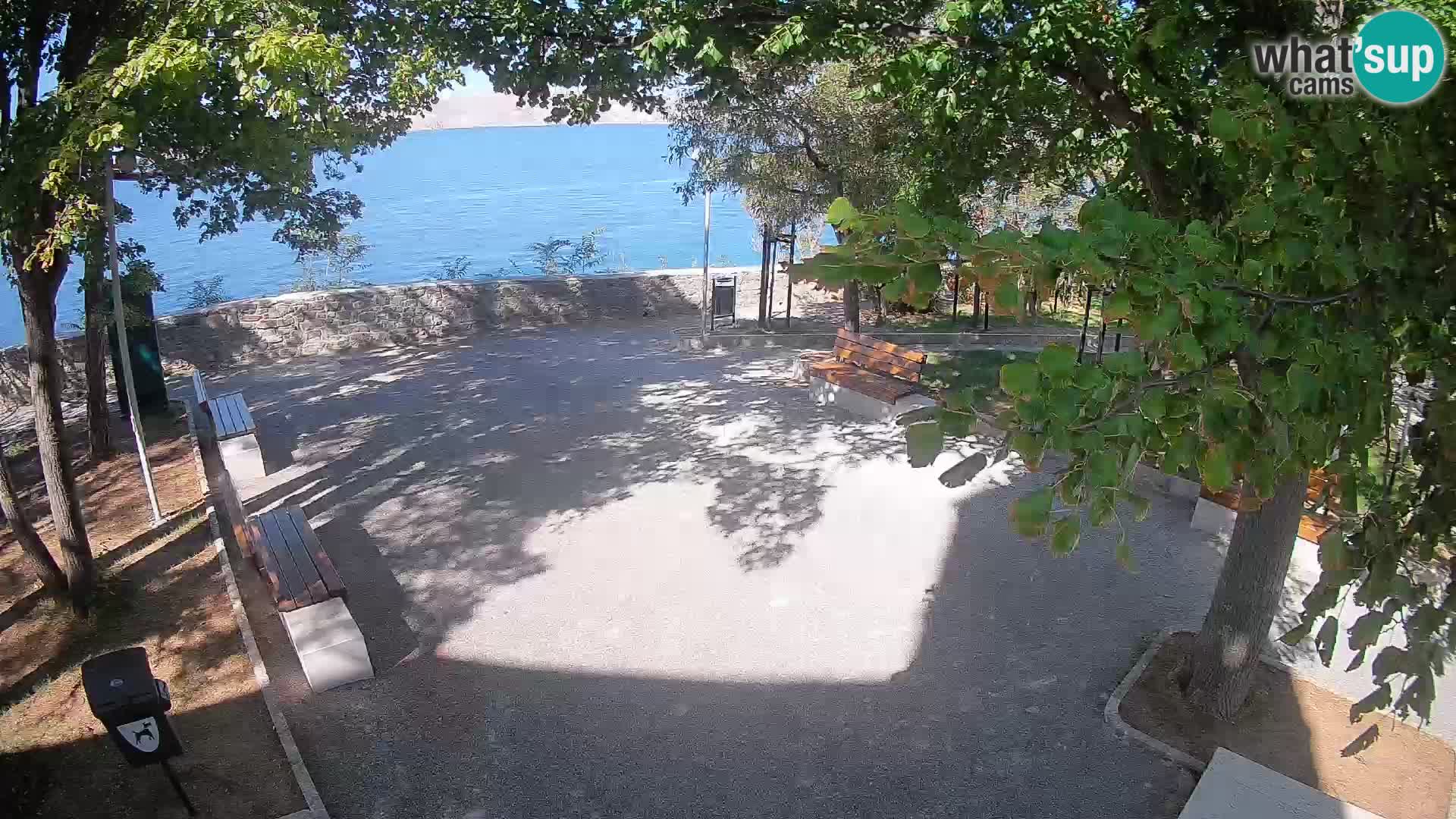 Senj Live Webcam – Schriftstellerpark und Velebit-Kanal