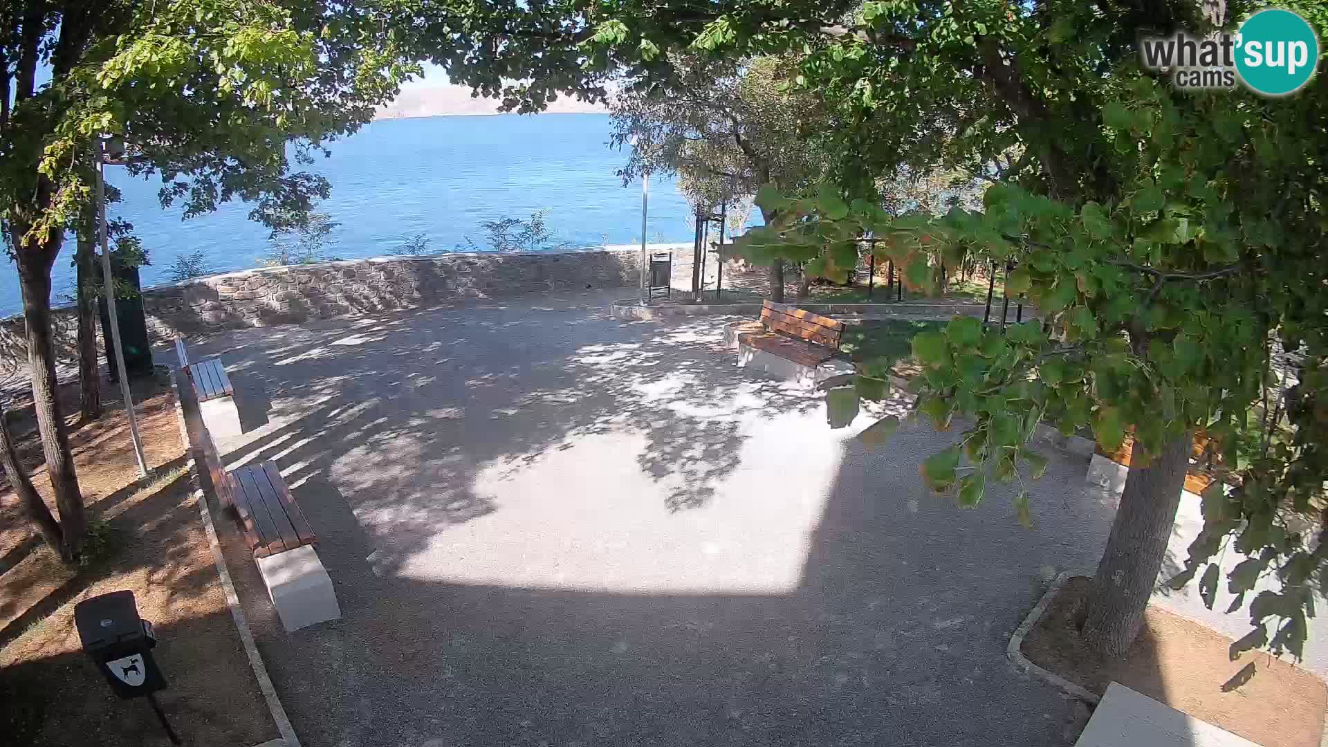Senj Live Webcam – Schriftstellerpark und Velebit-Kanal