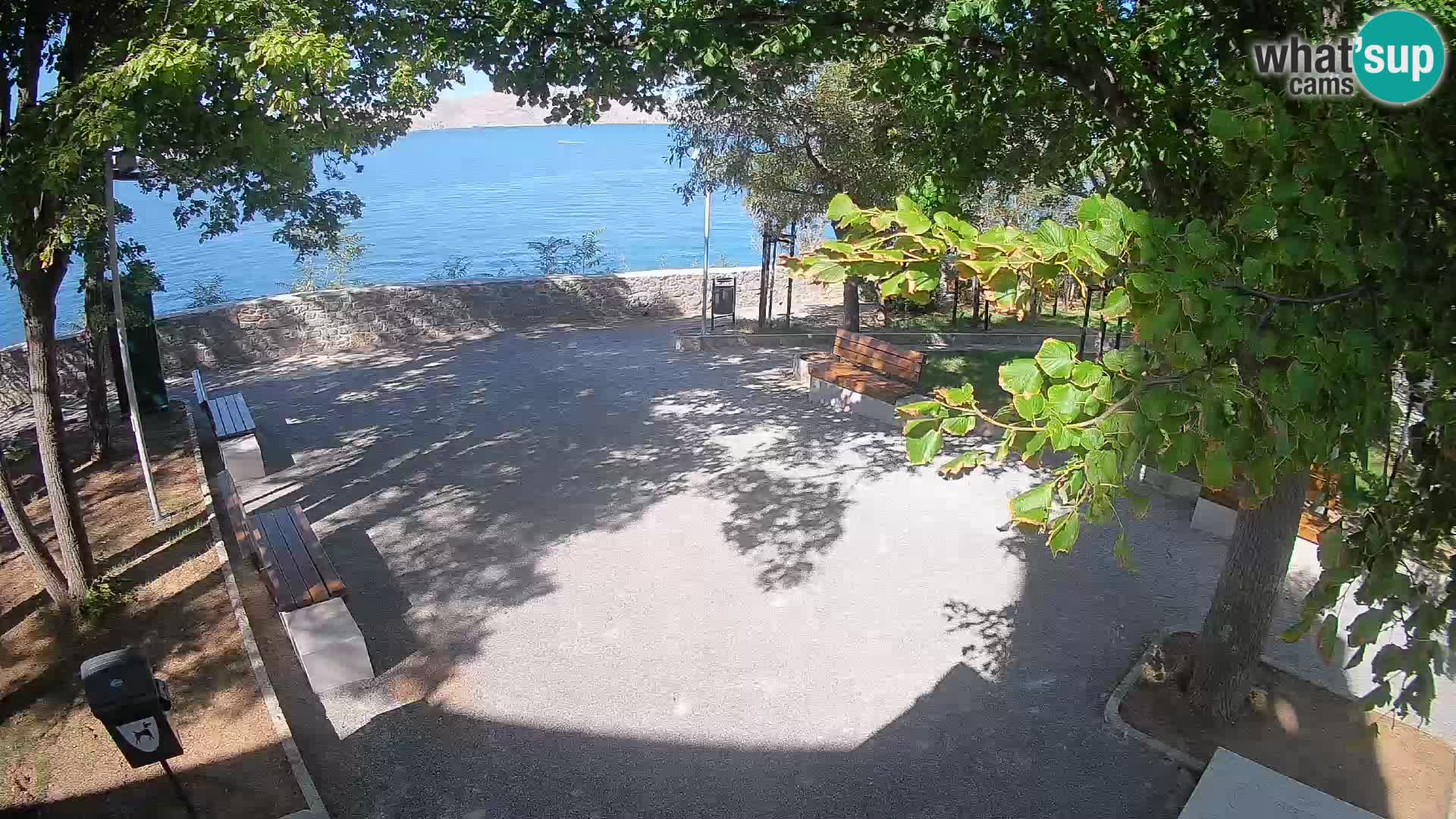 Senj Live Webcam – Schriftstellerpark und Velebit-Kanal