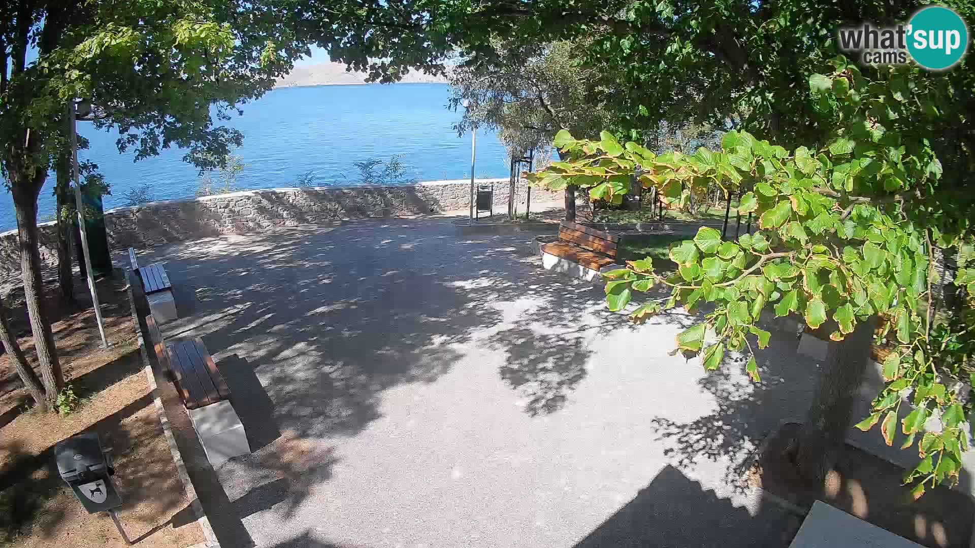 Senj Live Webcam – Schriftstellerpark und Velebit-Kanal
