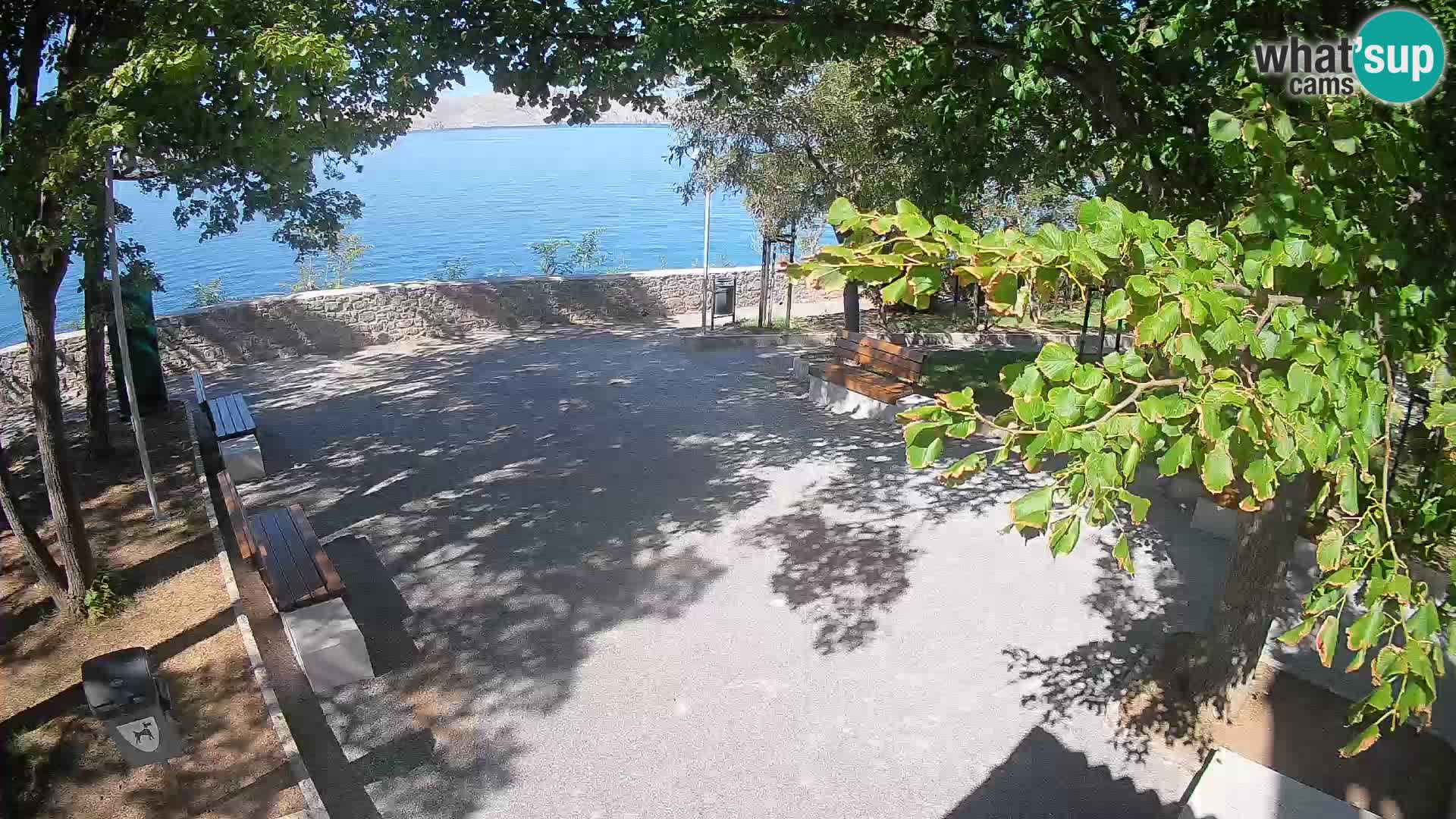 Senj Live Cam – Writers’ Park and the Velebit Channel