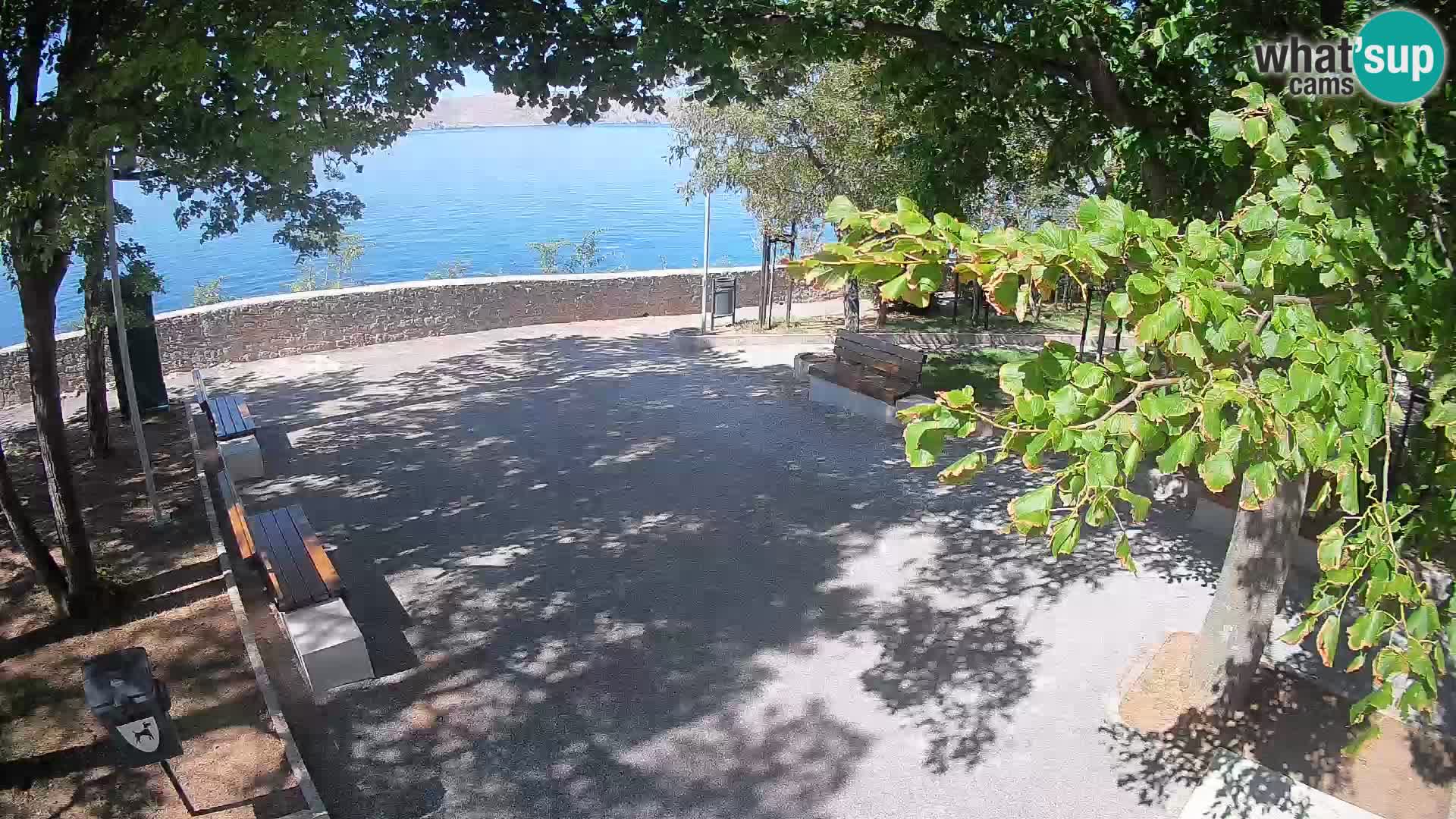 Senj Live Cam – Writers’ Park and the Velebit Channel