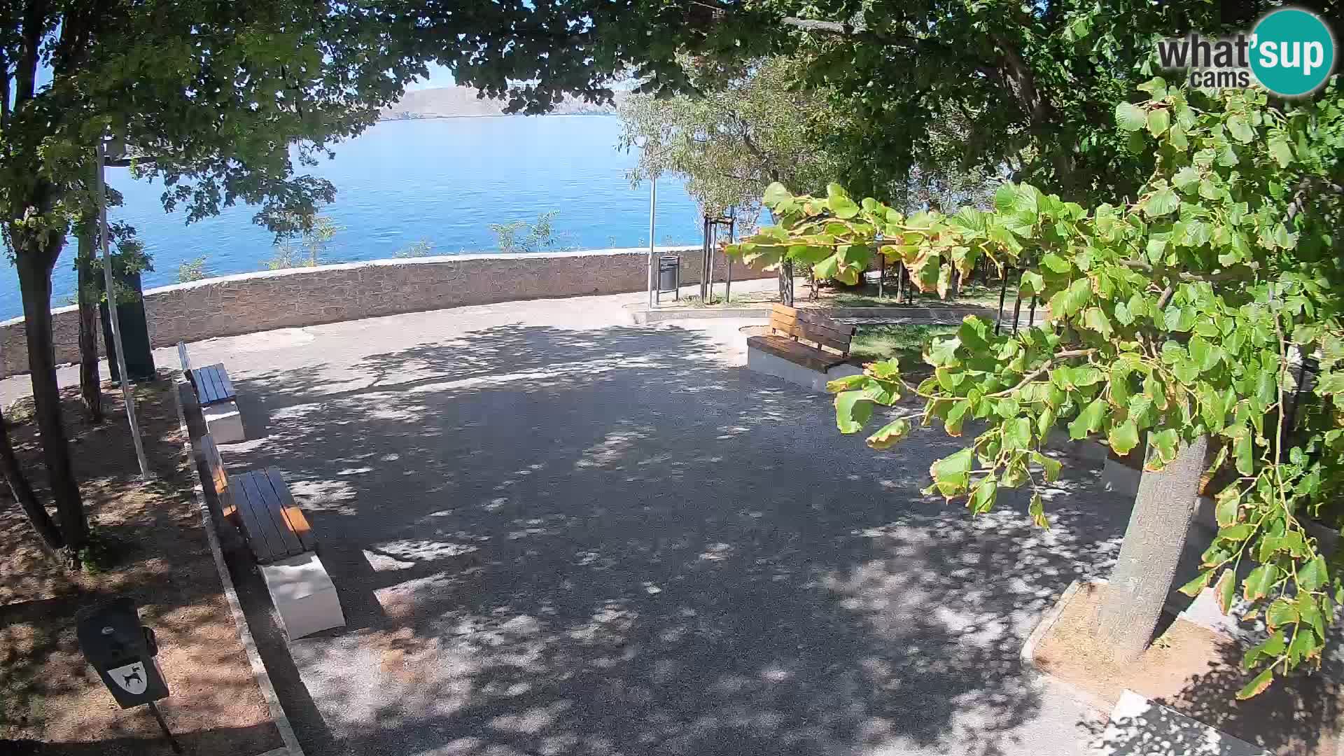 Senj Live Webcam – Schriftstellerpark und Velebit-Kanal