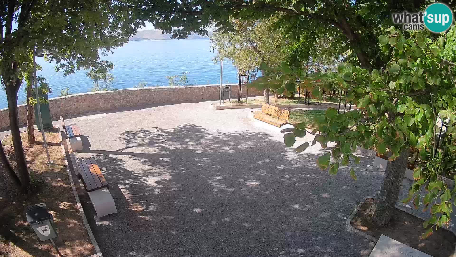 Senj Live Webcam – Schriftstellerpark und Velebit-Kanal