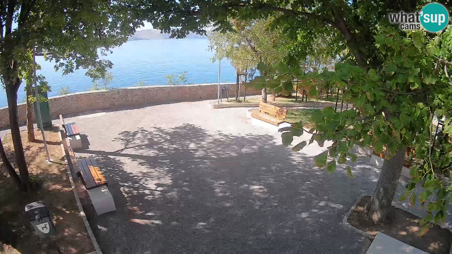 Senj Live Webcam – Schriftstellerpark und Velebit-Kanal