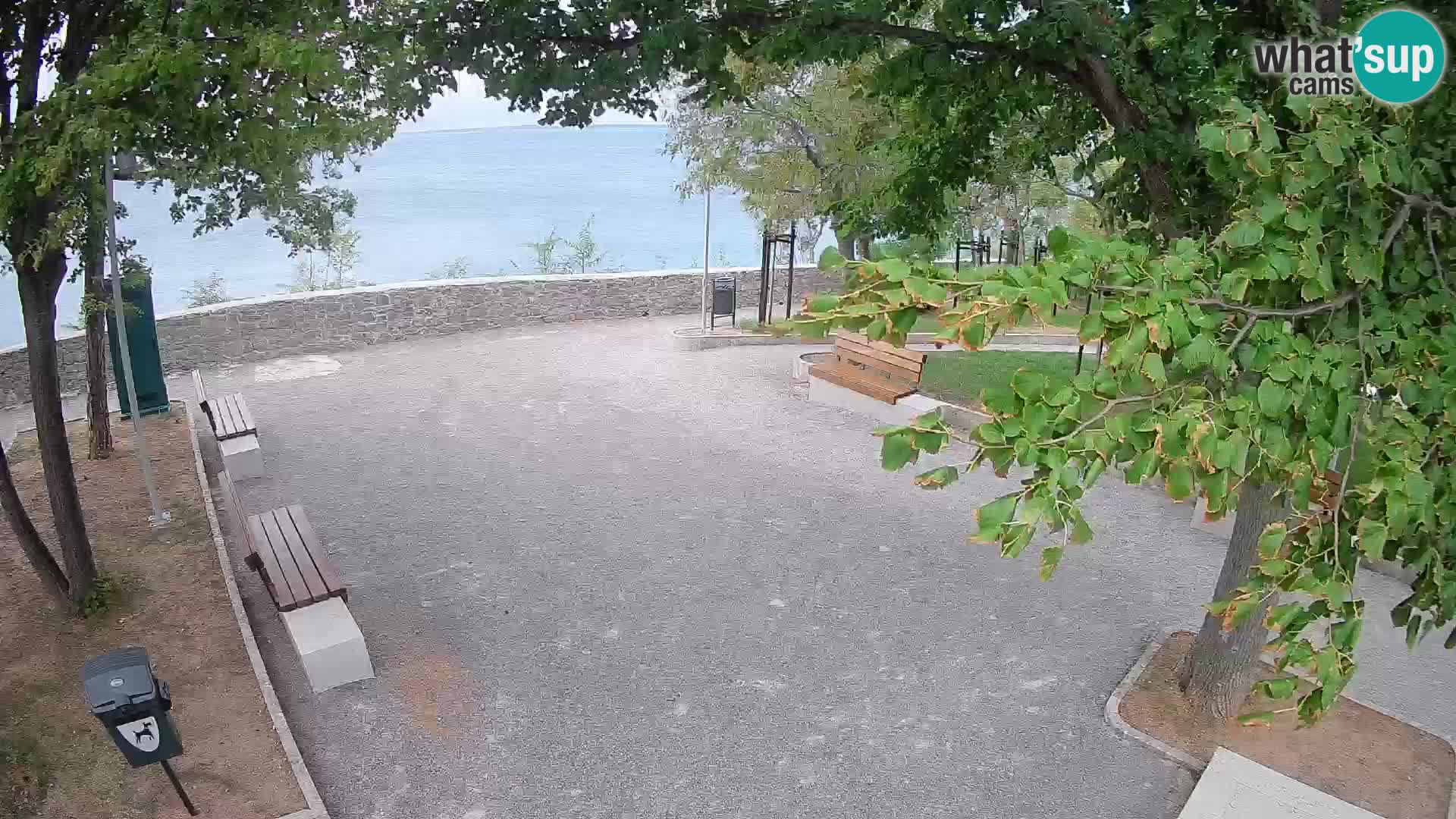 Senj Live Webcam – Schriftstellerpark und Velebit-Kanal