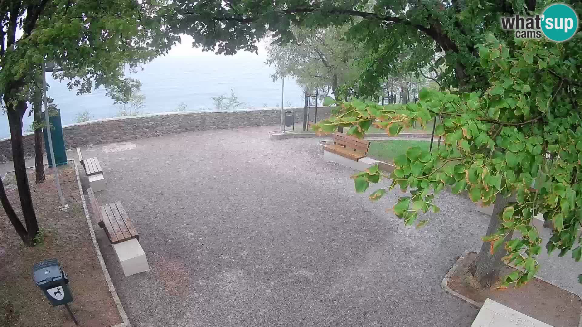 Senj Live Webcam – Schriftstellerpark und Velebit-Kanal