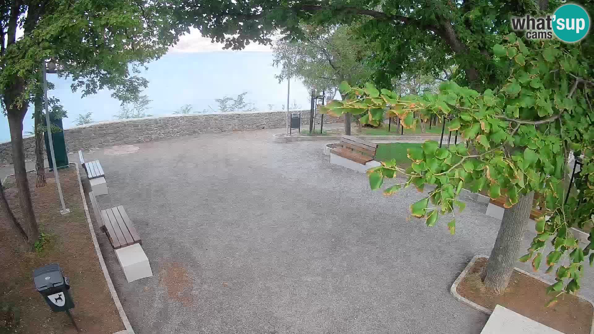 Senj Live Webcam – Schriftstellerpark und Velebit-Kanal