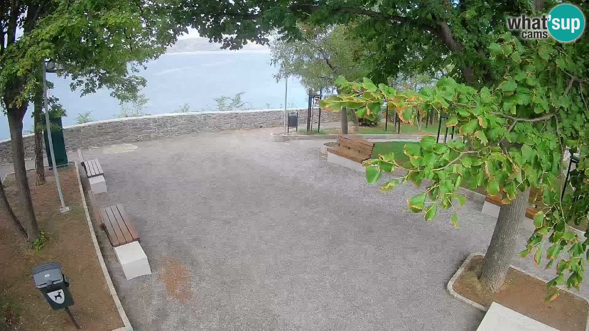Senj Live Webcam – Schriftstellerpark und Velebit-Kanal