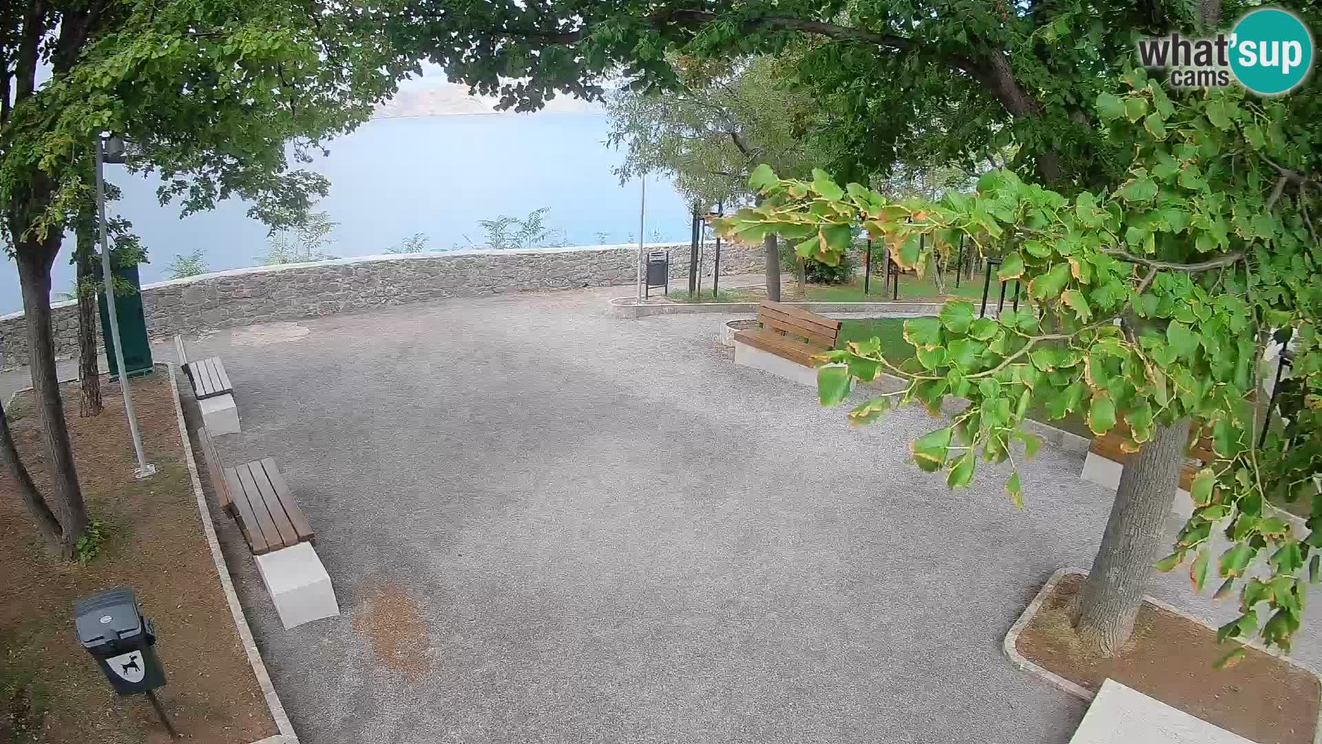 Senj Live Cam – Writers’ Park and the Velebit Channel