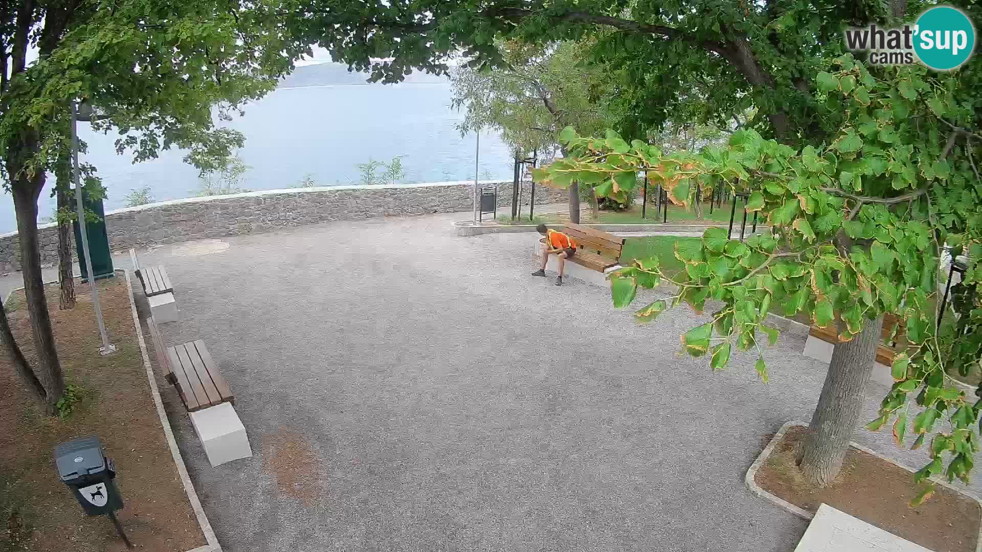 Webcam Senj en direct – Parc des Écrivains et canal du Velebit