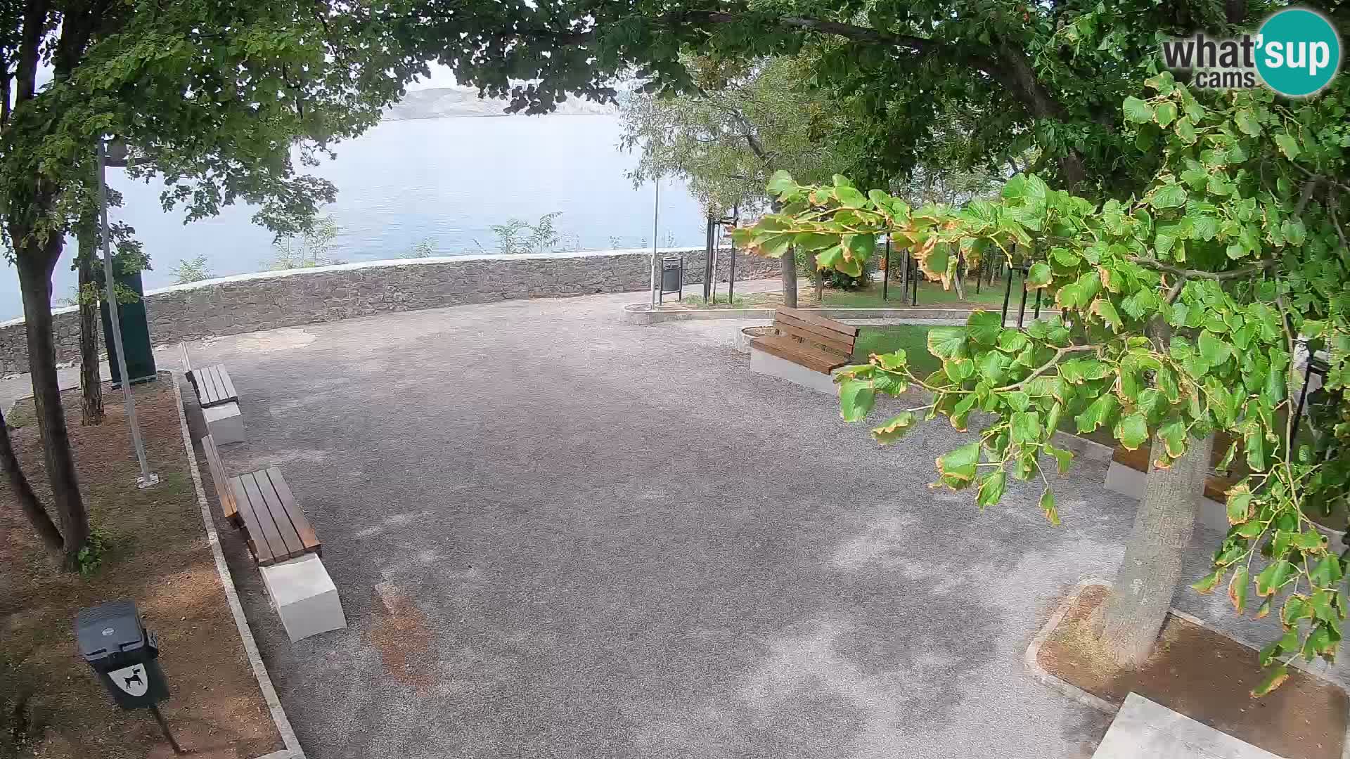Senj Live Webcam – Schriftstellerpark und Velebit-Kanal