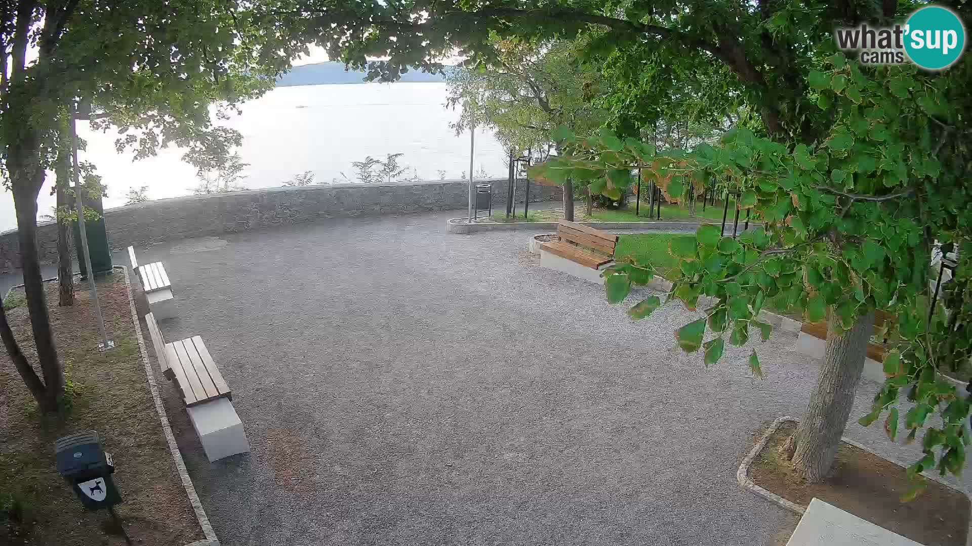 Senj Live Webcam – Schriftstellerpark und Velebit-Kanal