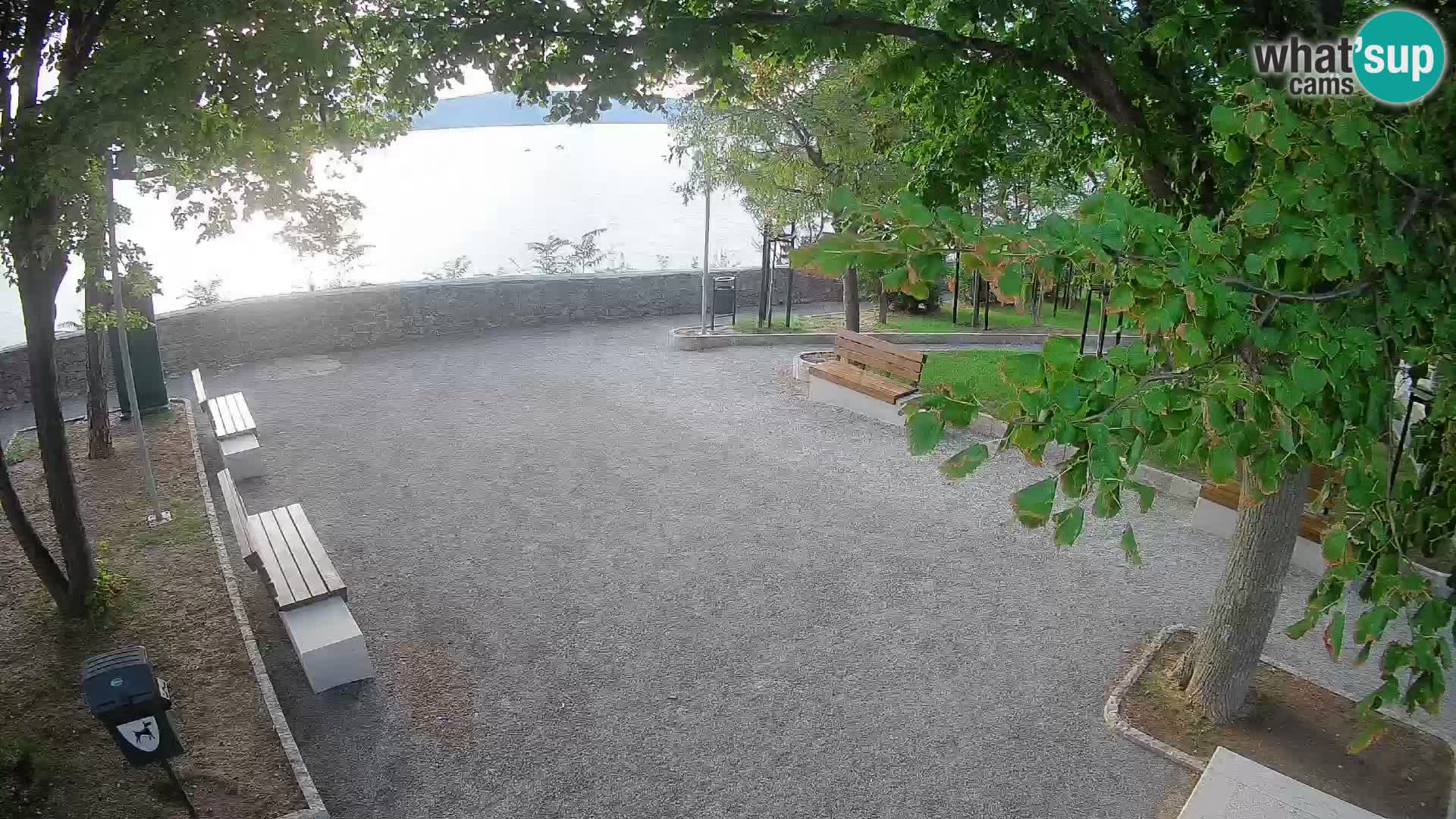 Senj Live Webcam – Schriftstellerpark und Velebit-Kanal
