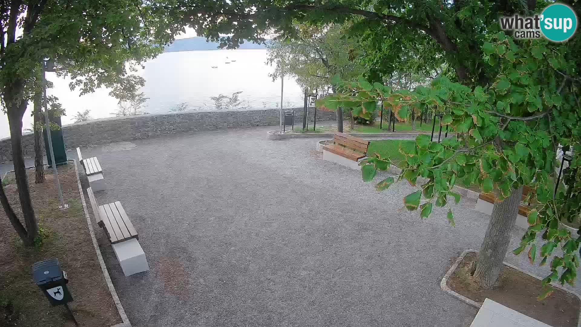 Senj Live Webcam – Schriftstellerpark und Velebit-Kanal