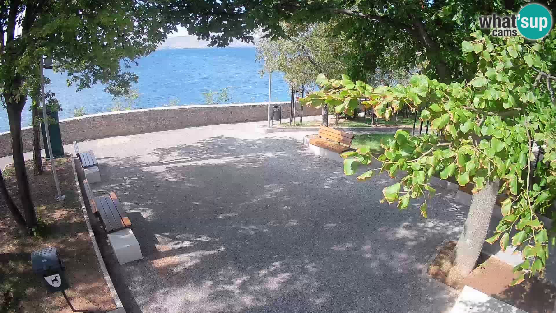 Senj Live Webcam – Schriftstellerpark und Velebit-Kanal