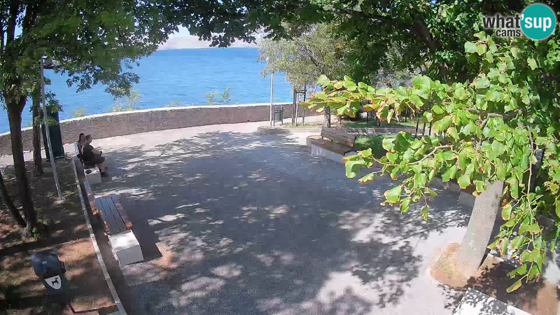 Senj Live Webcam – Schriftstellerpark und Velebit-Kanal