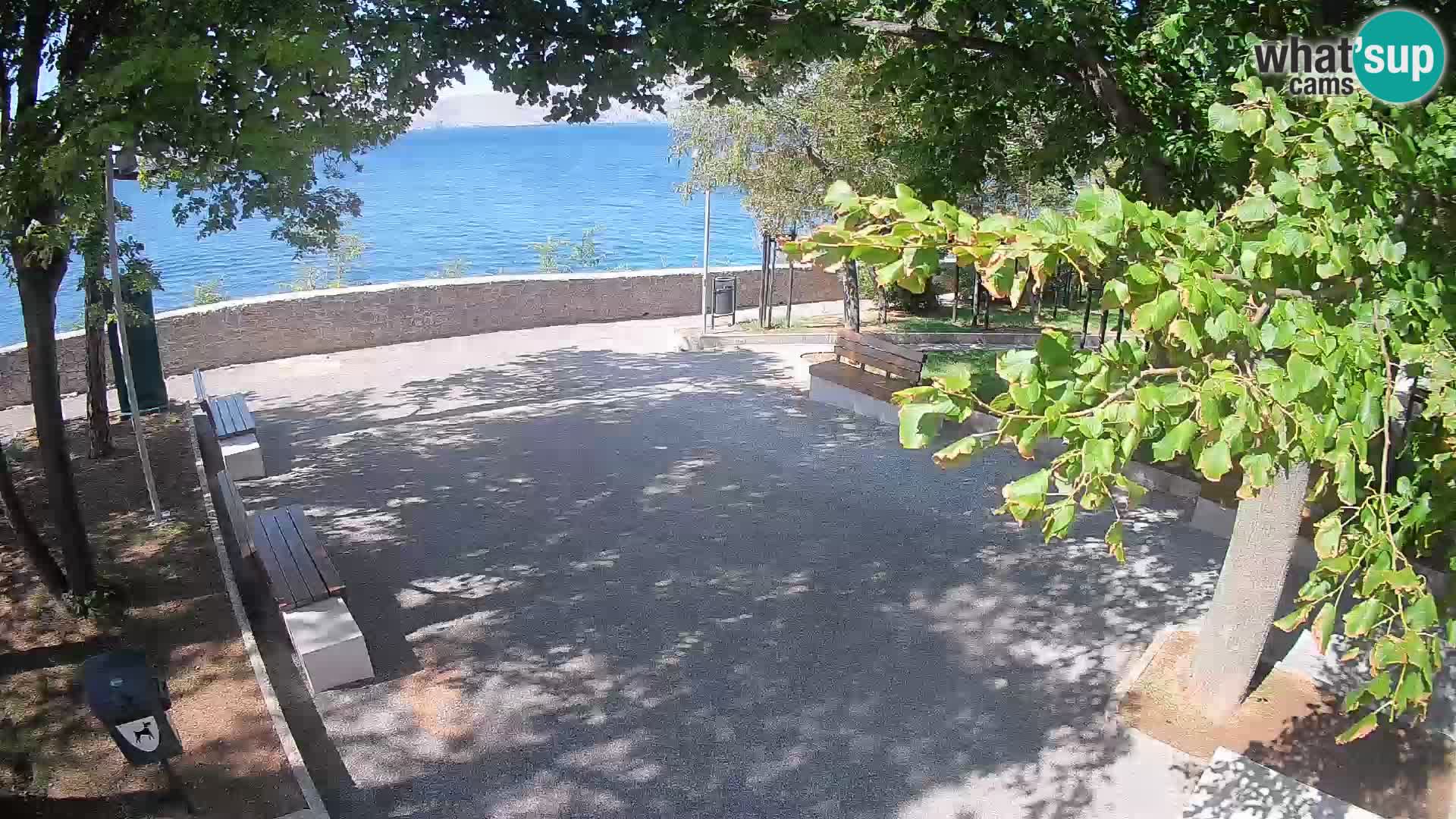 Senj Live Webcam – Schriftstellerpark und Velebit-Kanal