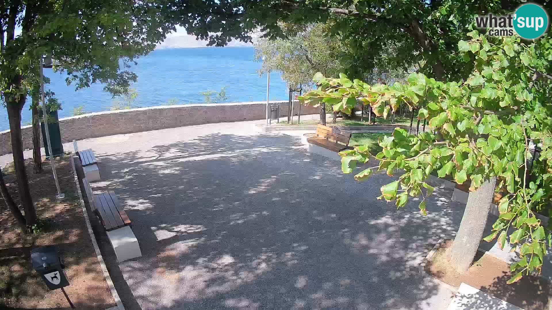Senj Live Webcam – Schriftstellerpark und Velebit-Kanal