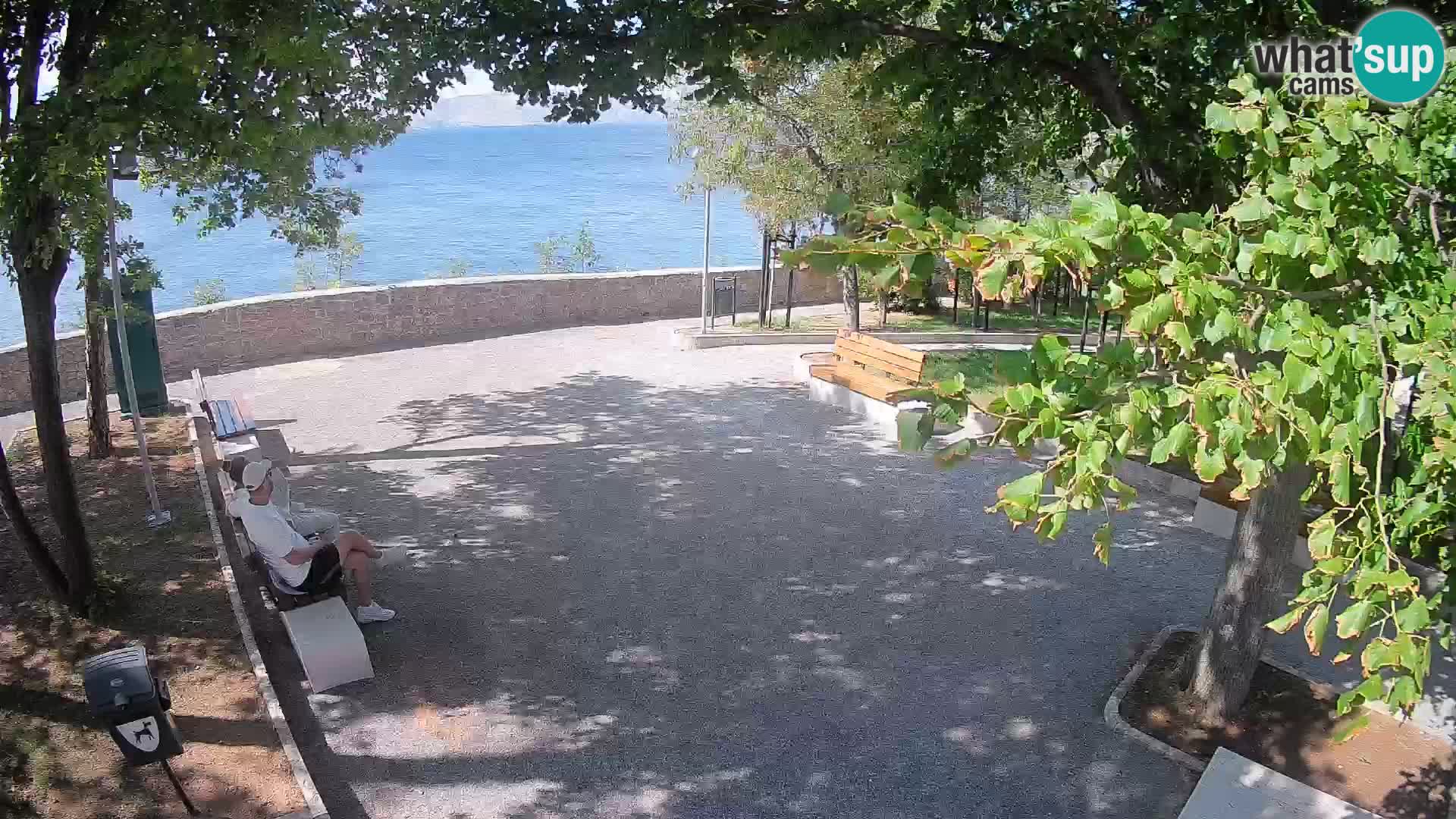 Senj Live Webcam – Schriftstellerpark und Velebit-Kanal
