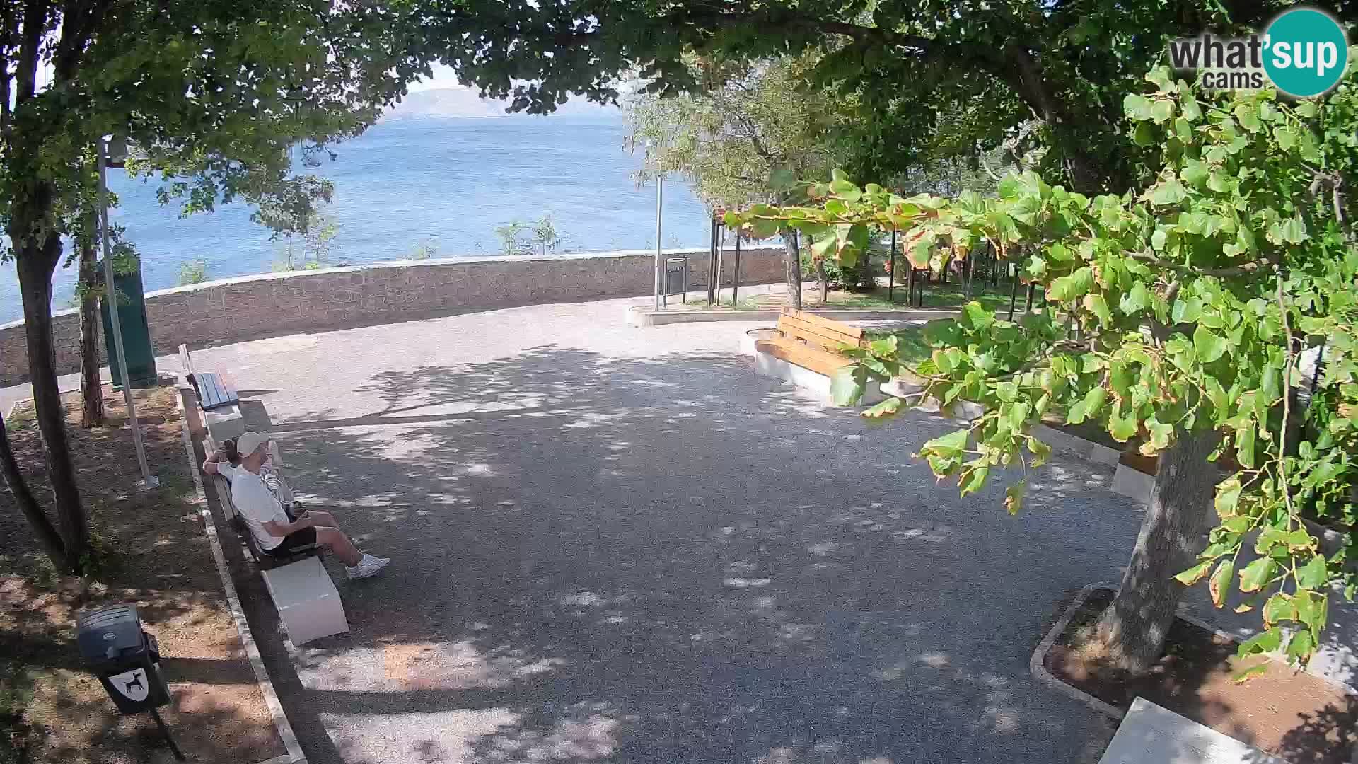 Senj Live Webcam – Schriftstellerpark und Velebit-Kanal