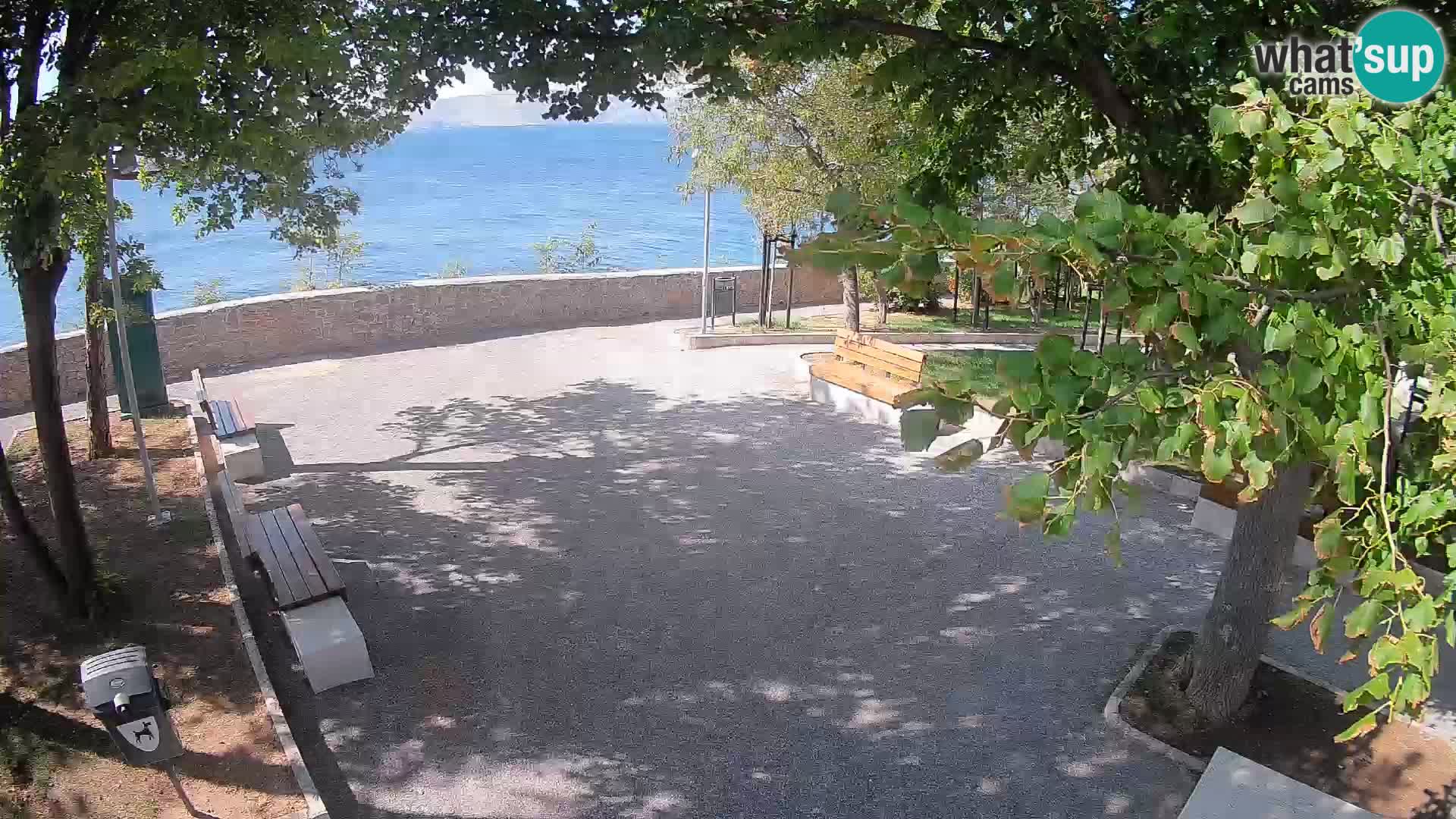 Senj Live Cam – Writers’ Park and the Velebit Channel