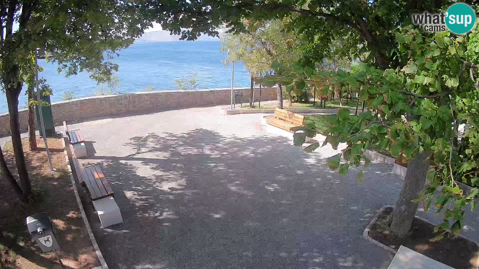 Senj Live Cam – Writers’ Park and the Velebit Channel