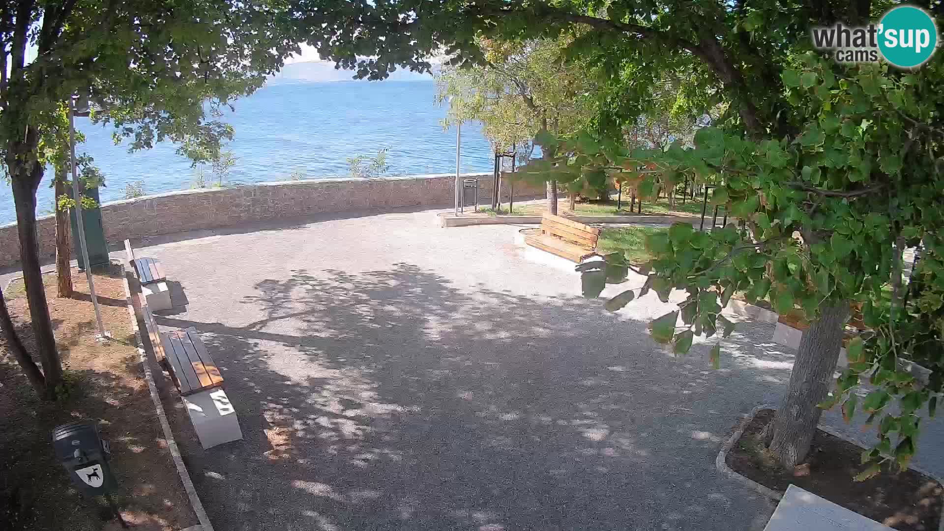 Senj Live Cam – Writers’ Park and the Velebit Channel