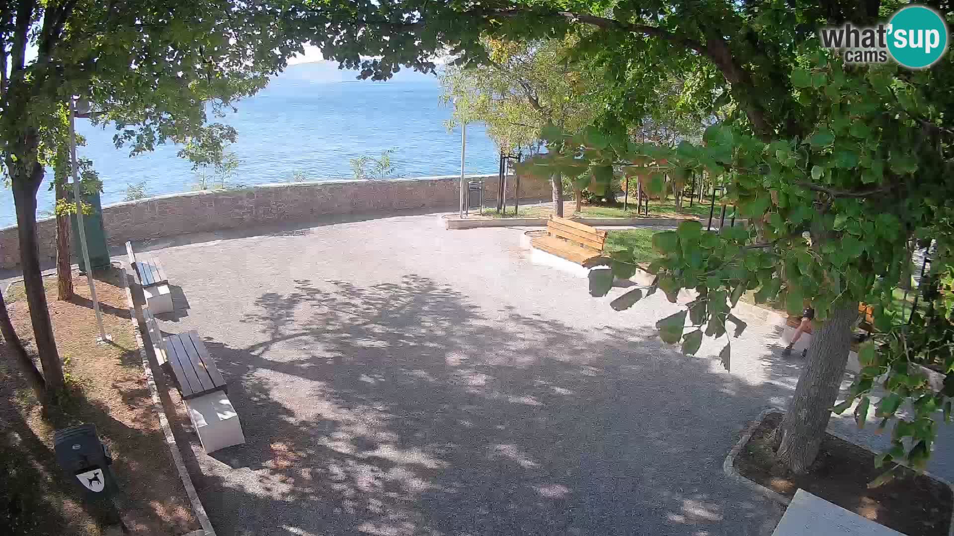 Senj Live Webcam – Schriftstellerpark und Velebit-Kanal