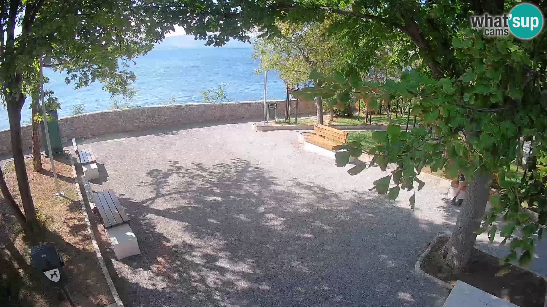Senj Live Webcam – Schriftstellerpark und Velebit-Kanal