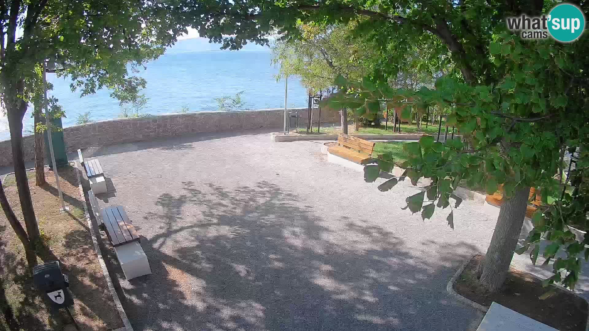 Senj Live Cam – Writers’ Park and the Velebit Channel