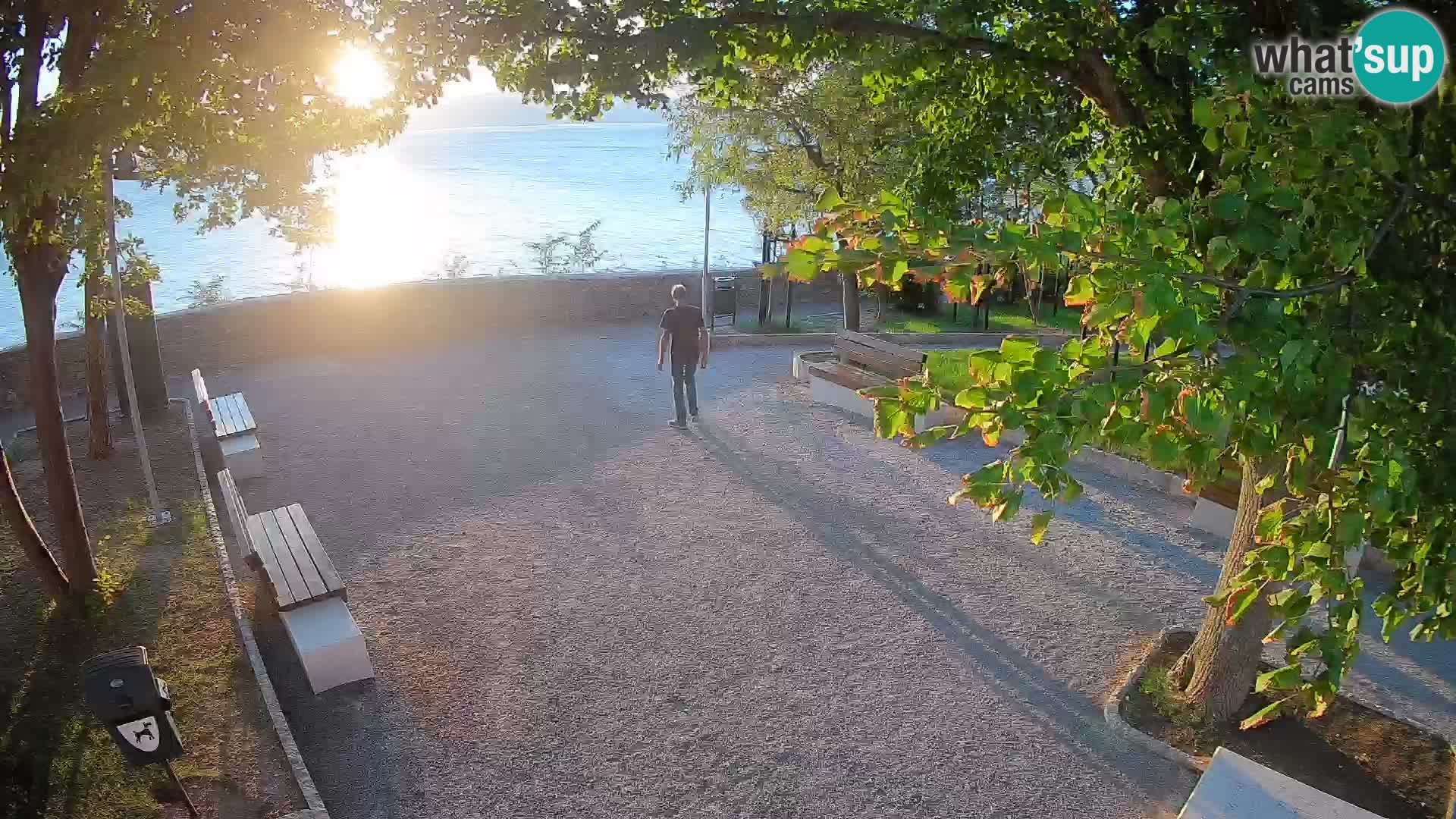 Senj Live Webcam – Schriftstellerpark und Velebit-Kanal