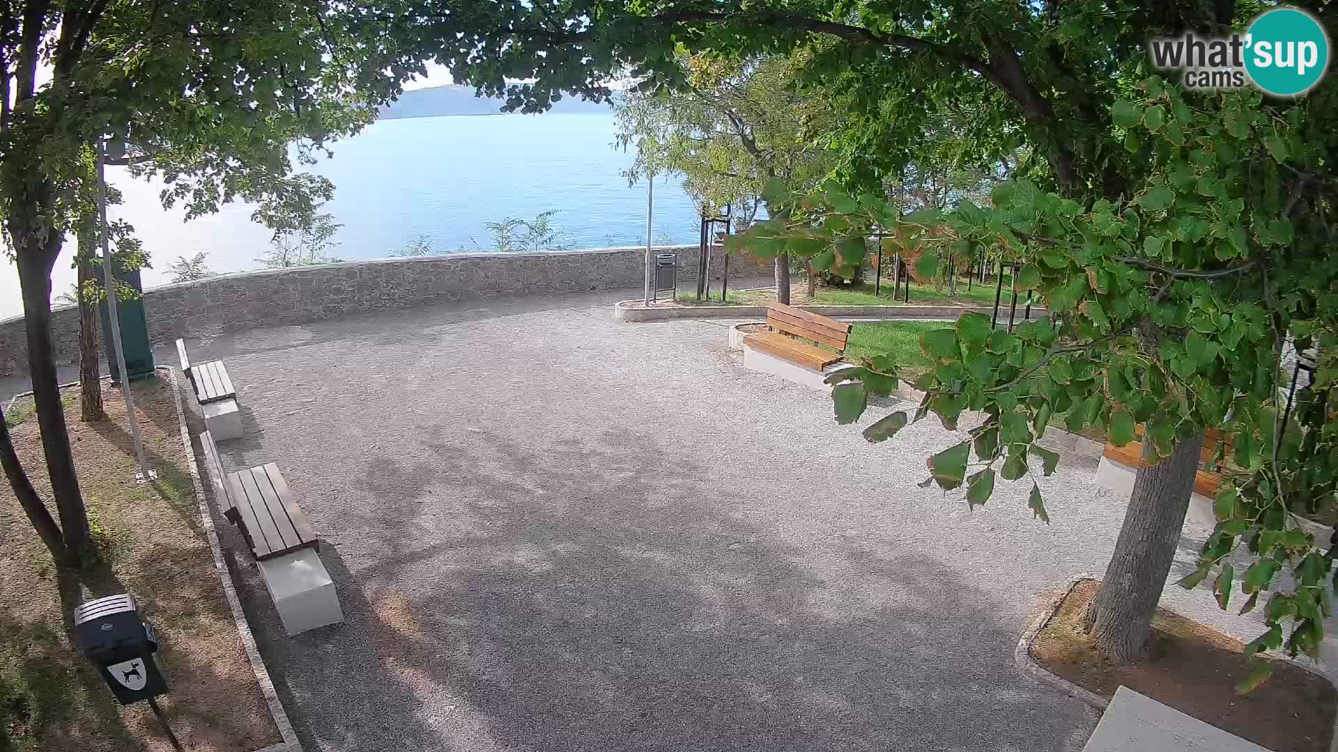 Senj Live Cam – Writers’ Park and the Velebit Channel