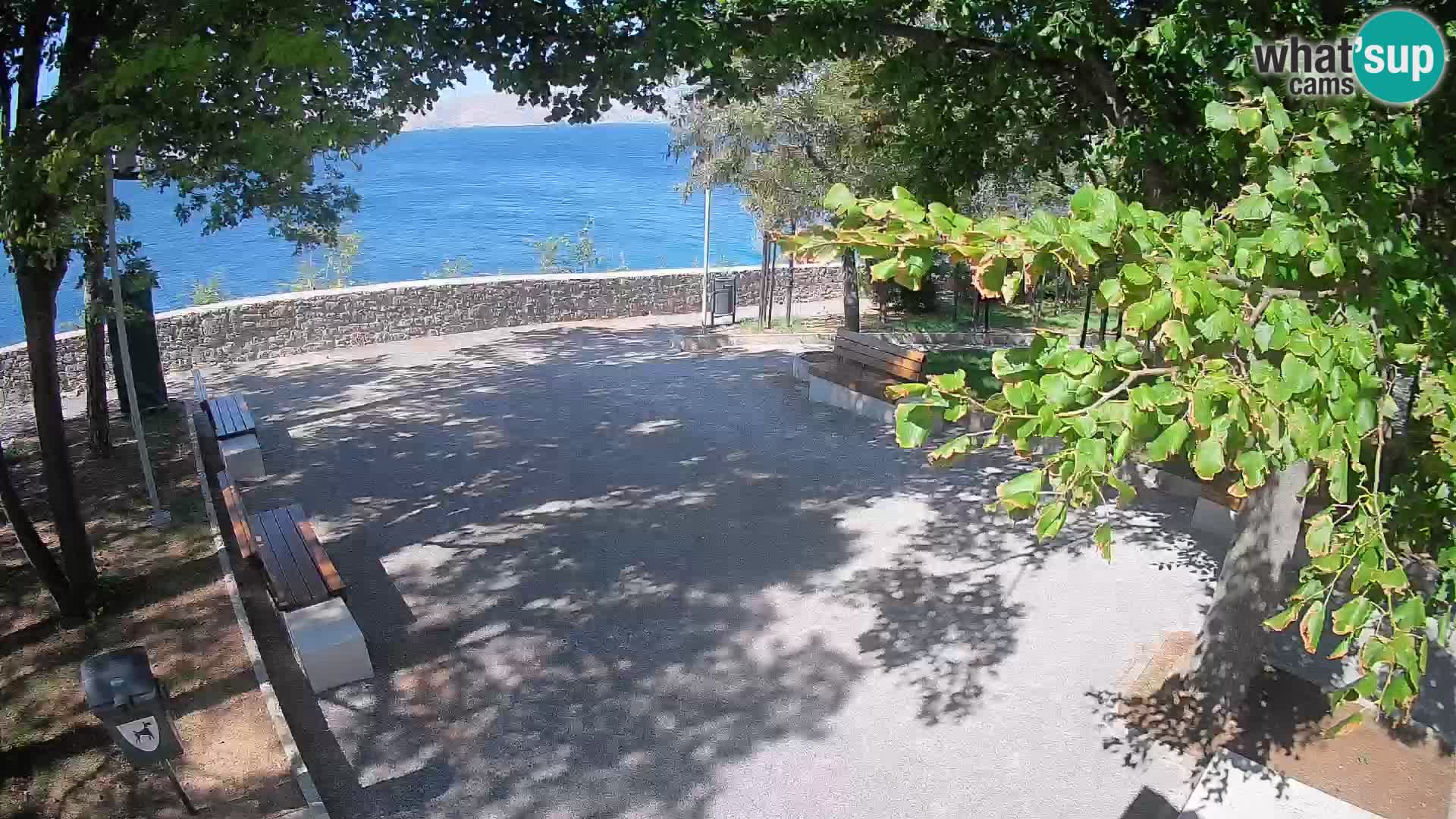 Senj Live Cam – Writers’ Park and the Velebit Channel