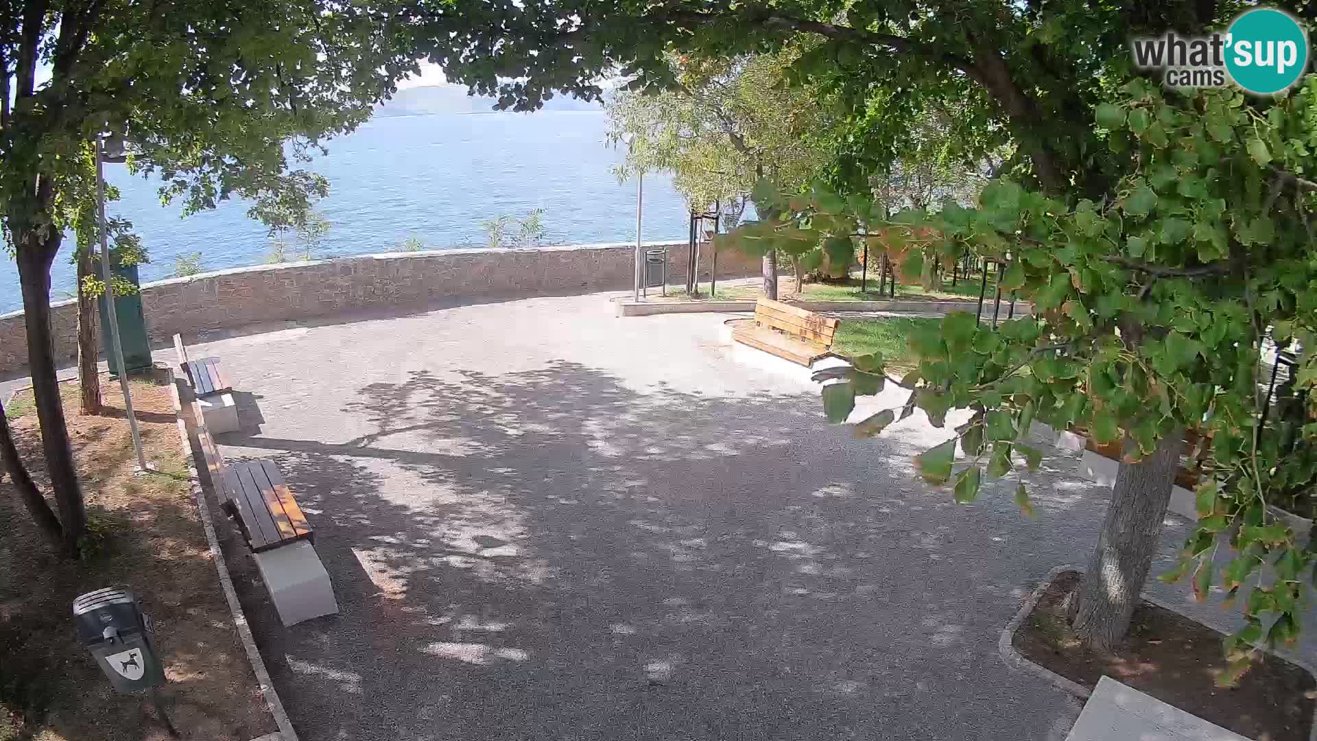 Senj Live Webcam – Schriftstellerpark und Velebit-Kanal