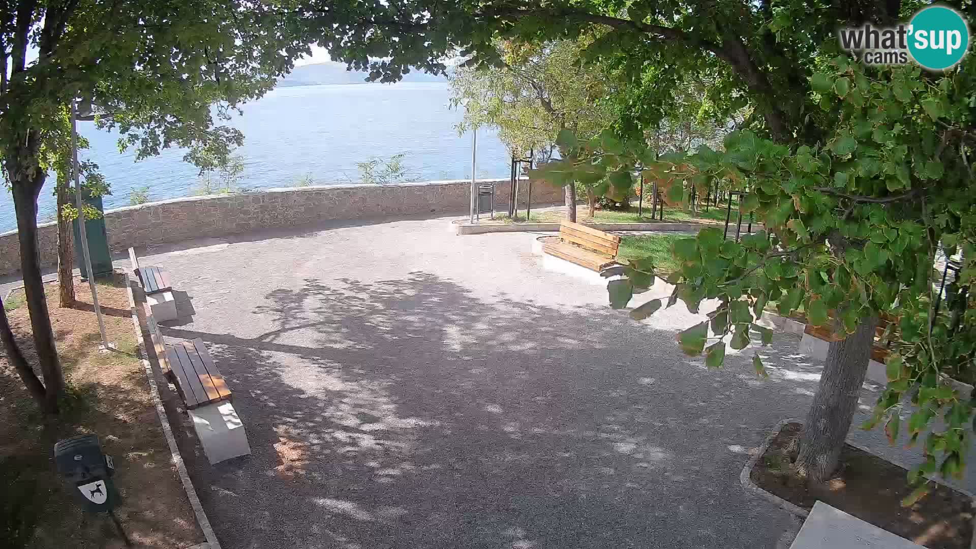 Senj Live Webcam – Schriftstellerpark und Velebit-Kanal
