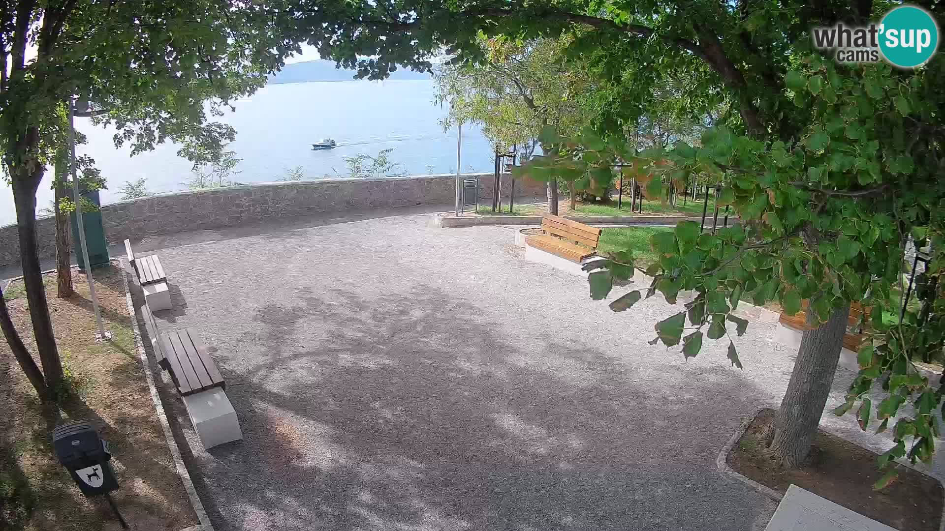 Senj Live Webcam – Schriftstellerpark und Velebit-Kanal