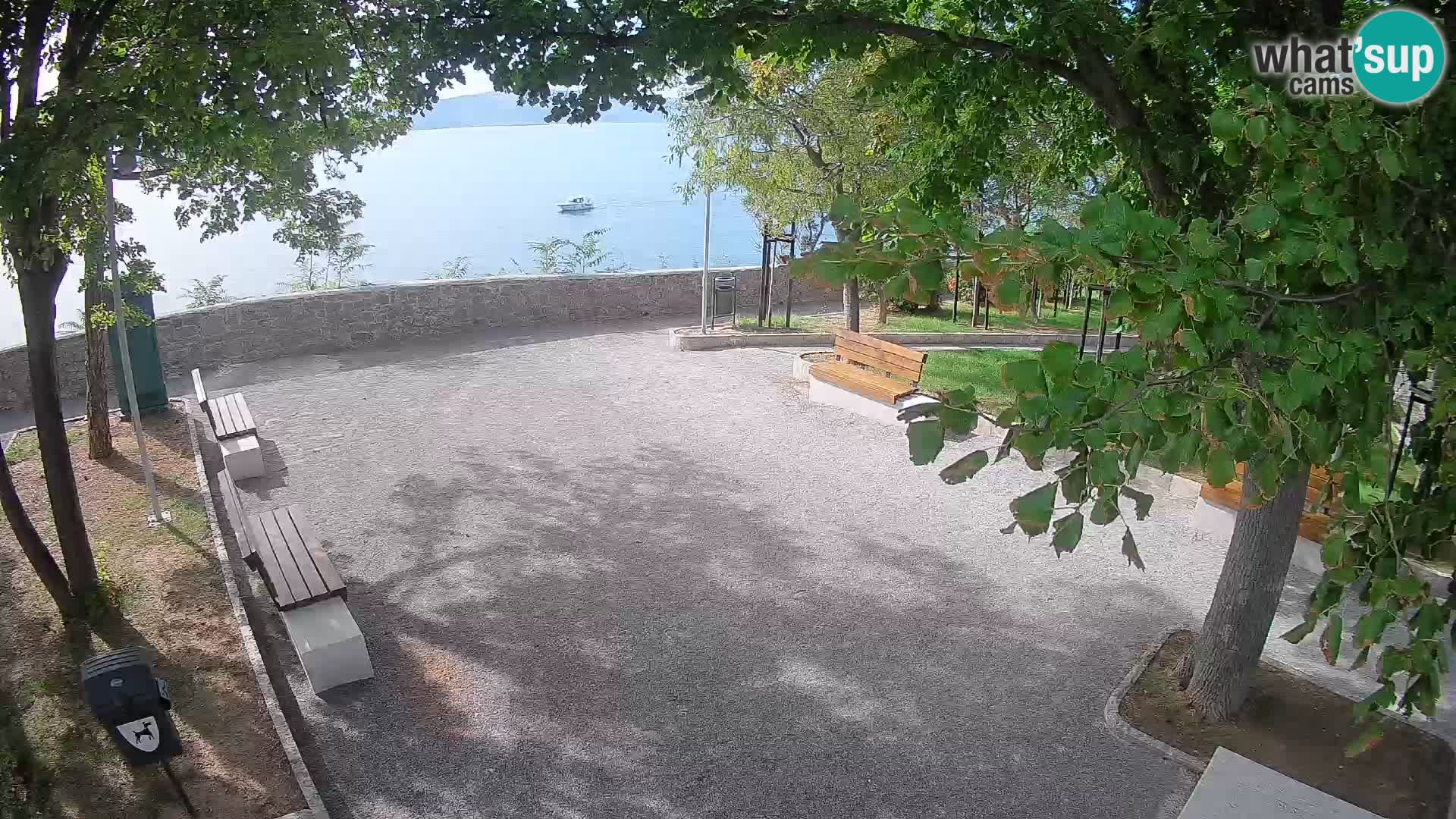 Senj Live Cam – Writers’ Park and the Velebit Channel