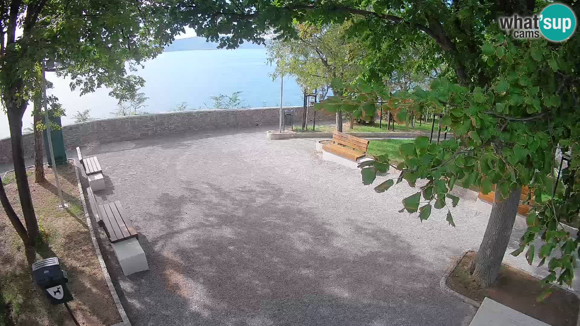 Senj Live Cam – Writers’ Park and the Velebit Channel