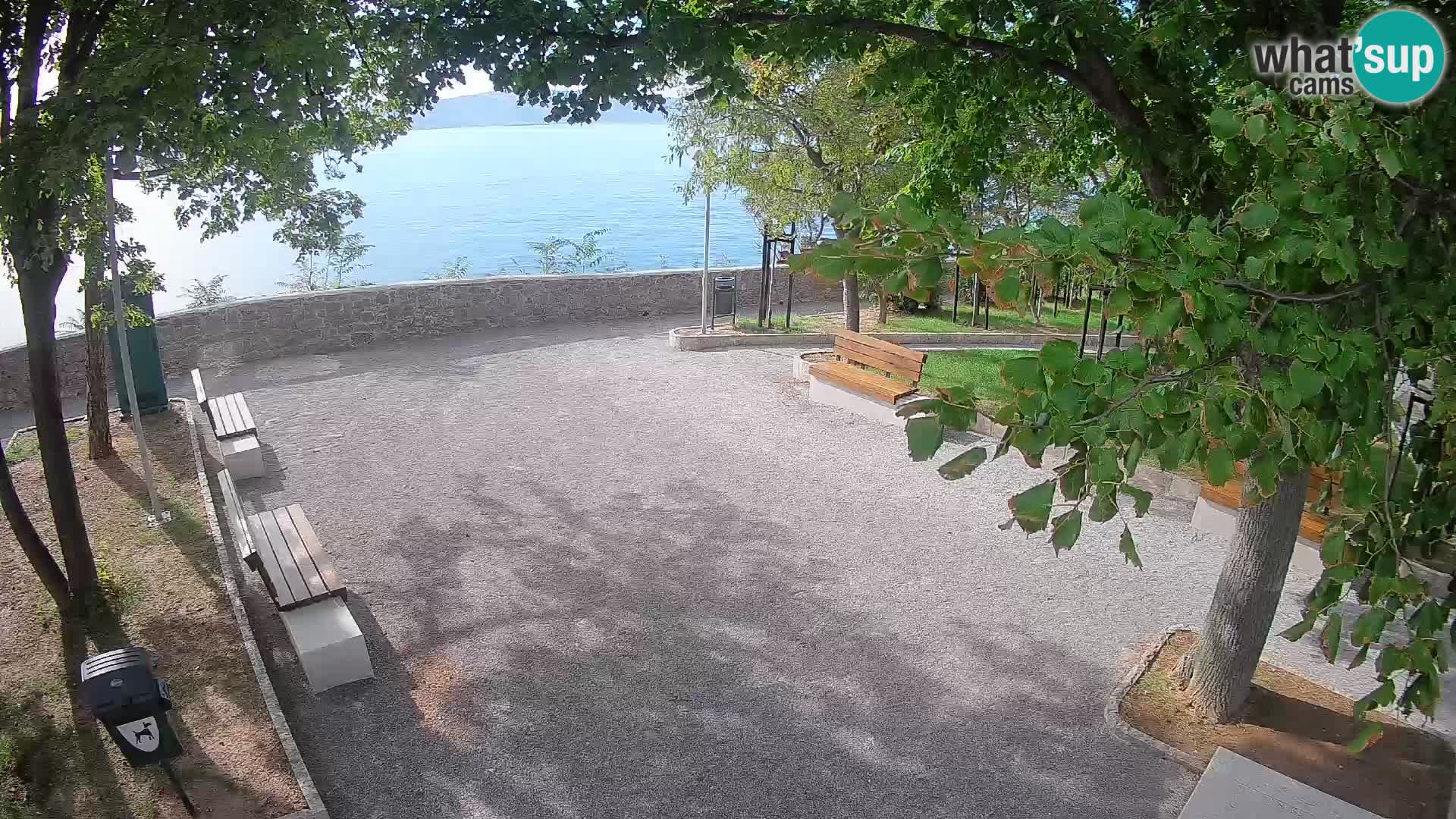 Senj Live Cam – Writers’ Park and the Velebit Channel