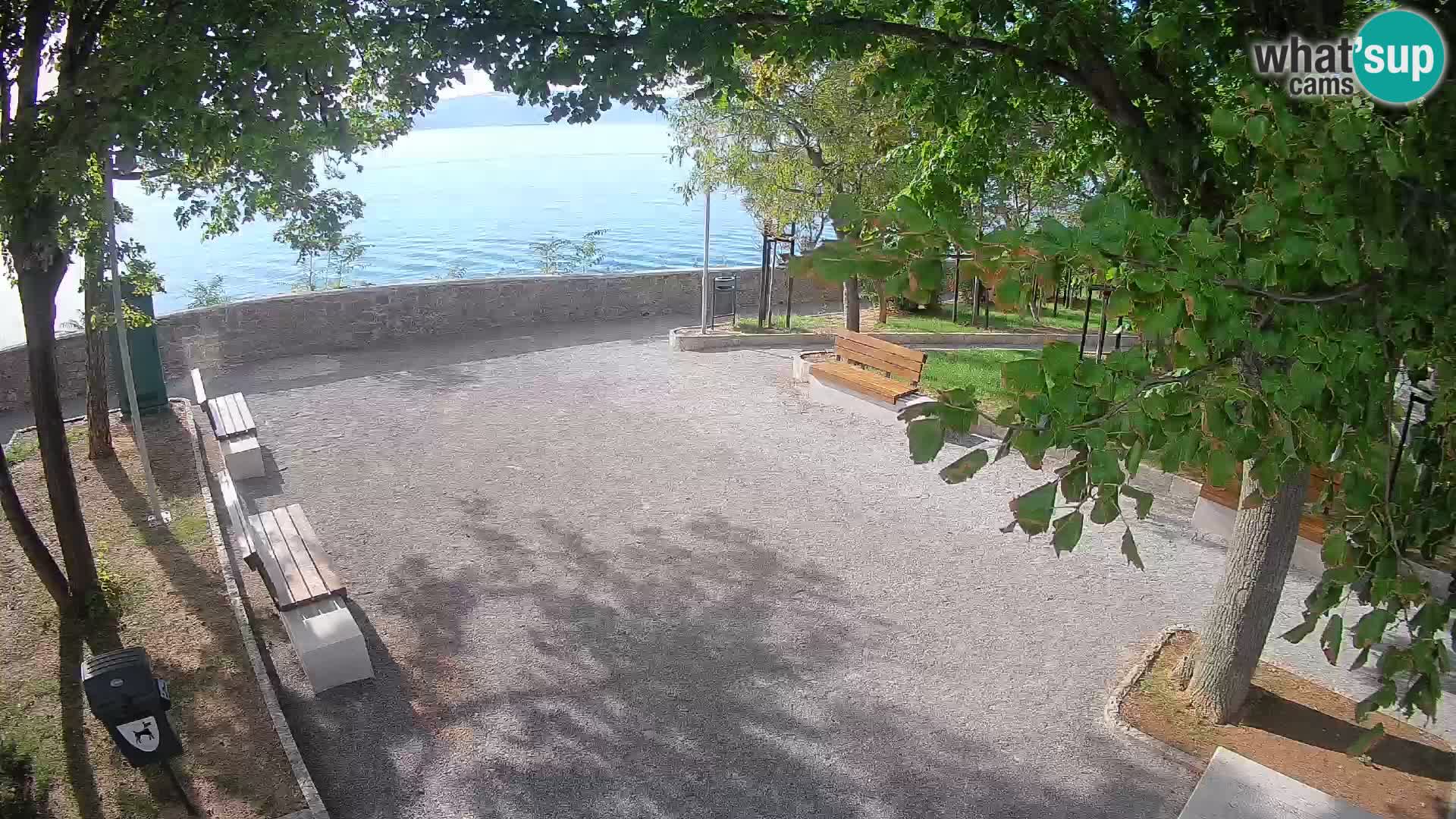 Senj Live Webcam – Schriftstellerpark und Velebit-Kanal